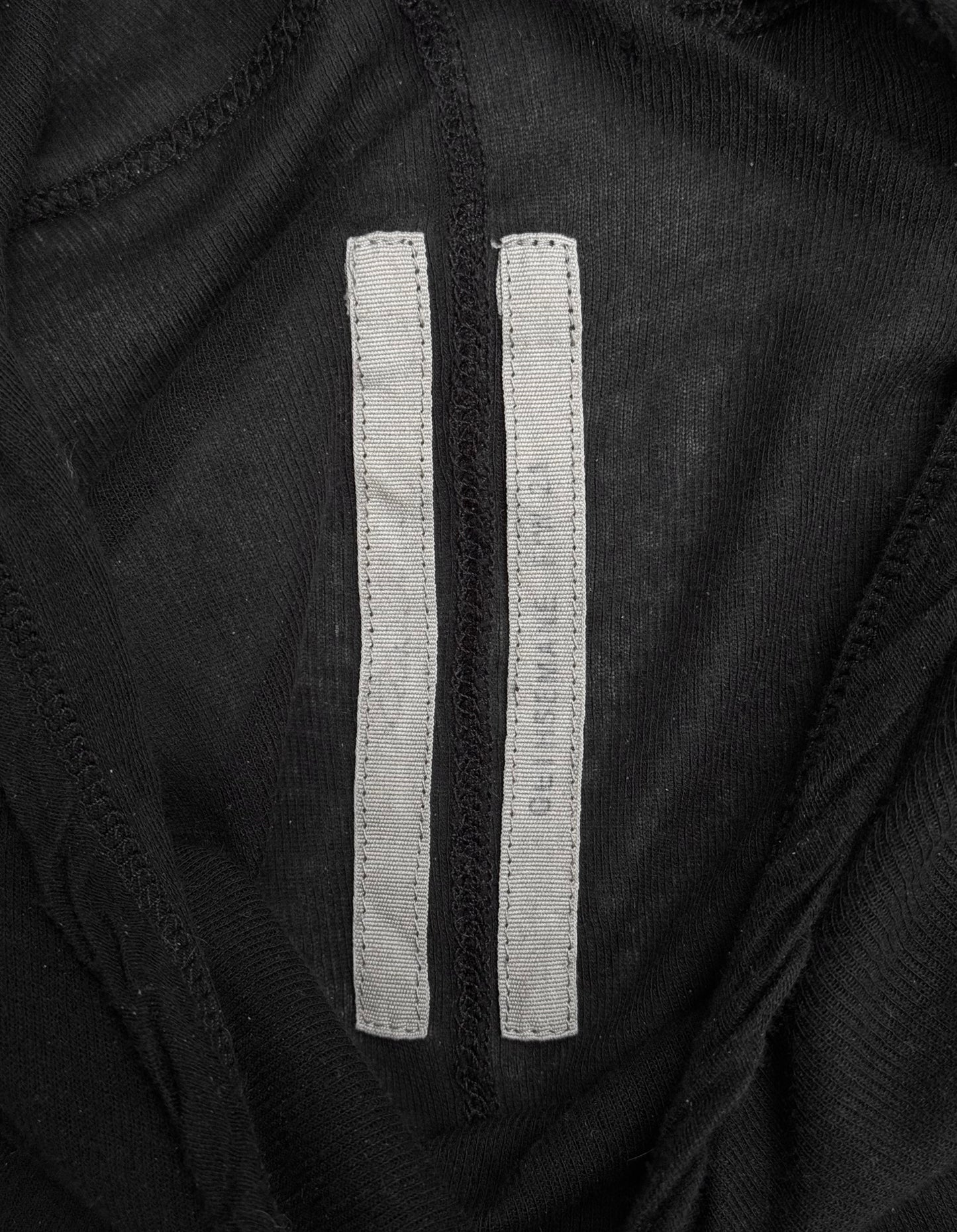 Rick Owens AW21 “GETHSEMANE” Black Sheer Cotton Hooded Long-sleeves