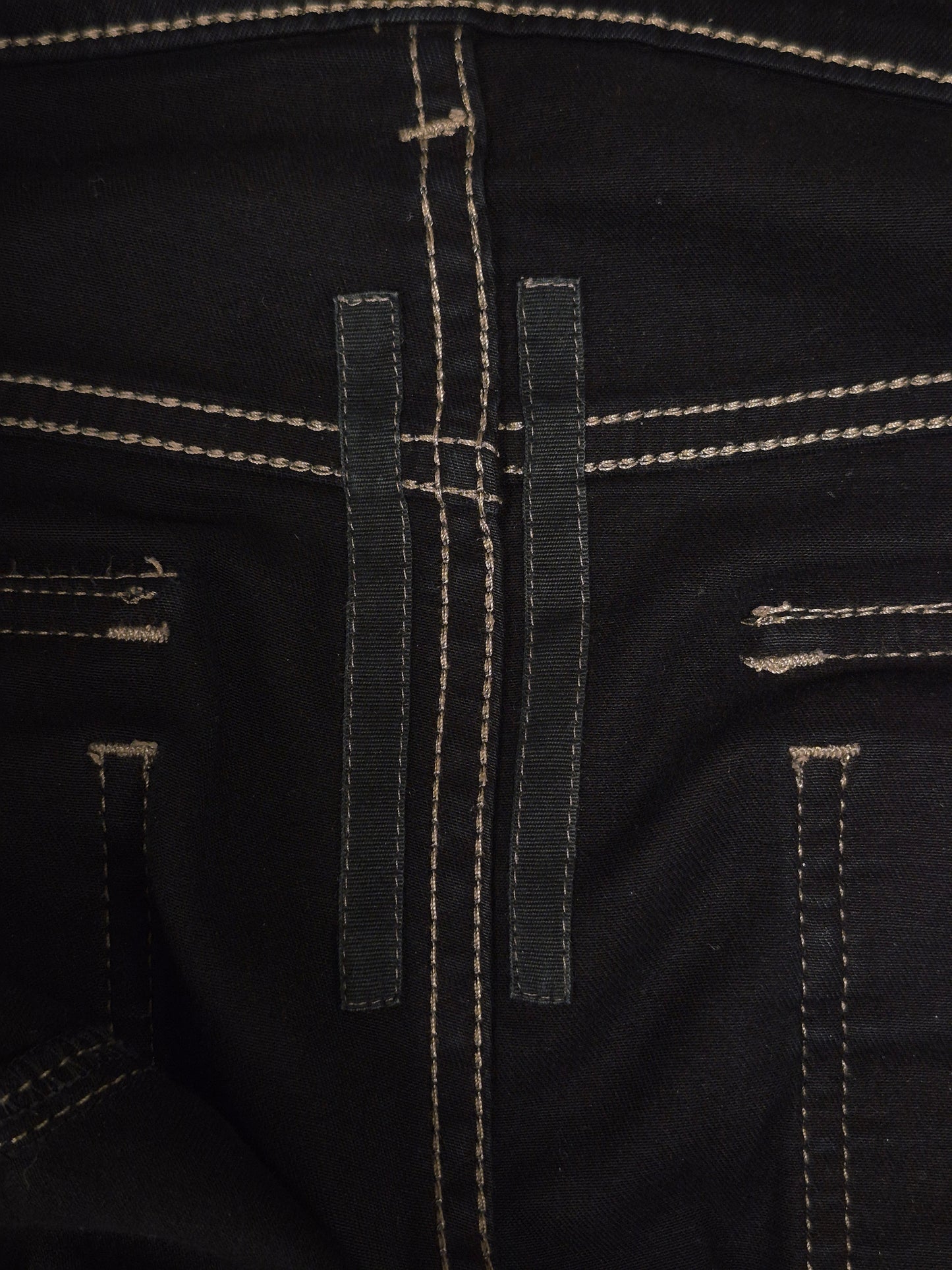 Rick Owens DRKSHDW SS19 "BABEL" Black Waxed 'Memphis Cut' Stretch Denim
