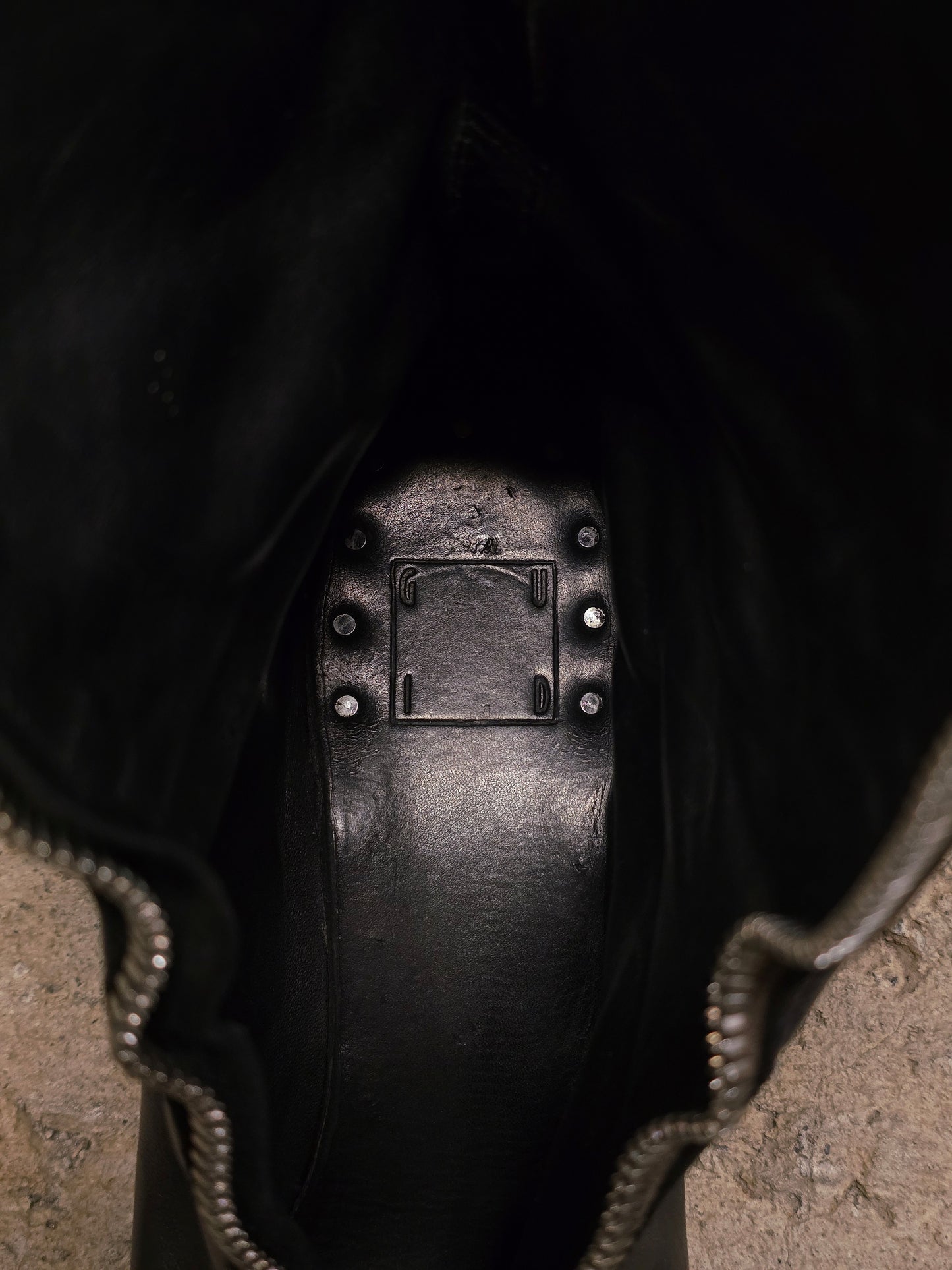GUIDI 'PL2' Black Full-grain Horse Leather Front Zip Boots