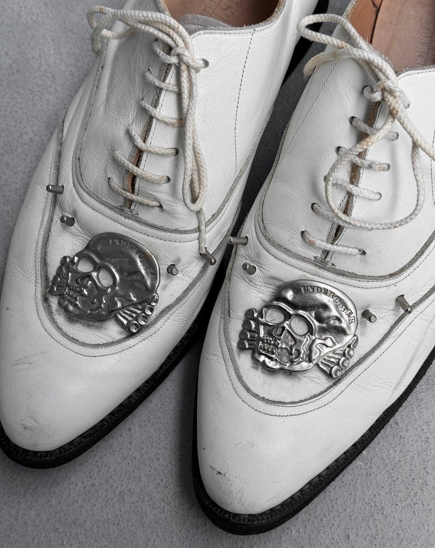 UNDERCOVER AW02 “Witch’s Cell Division” Skull Studded ‘Punk’ Leather Derbies