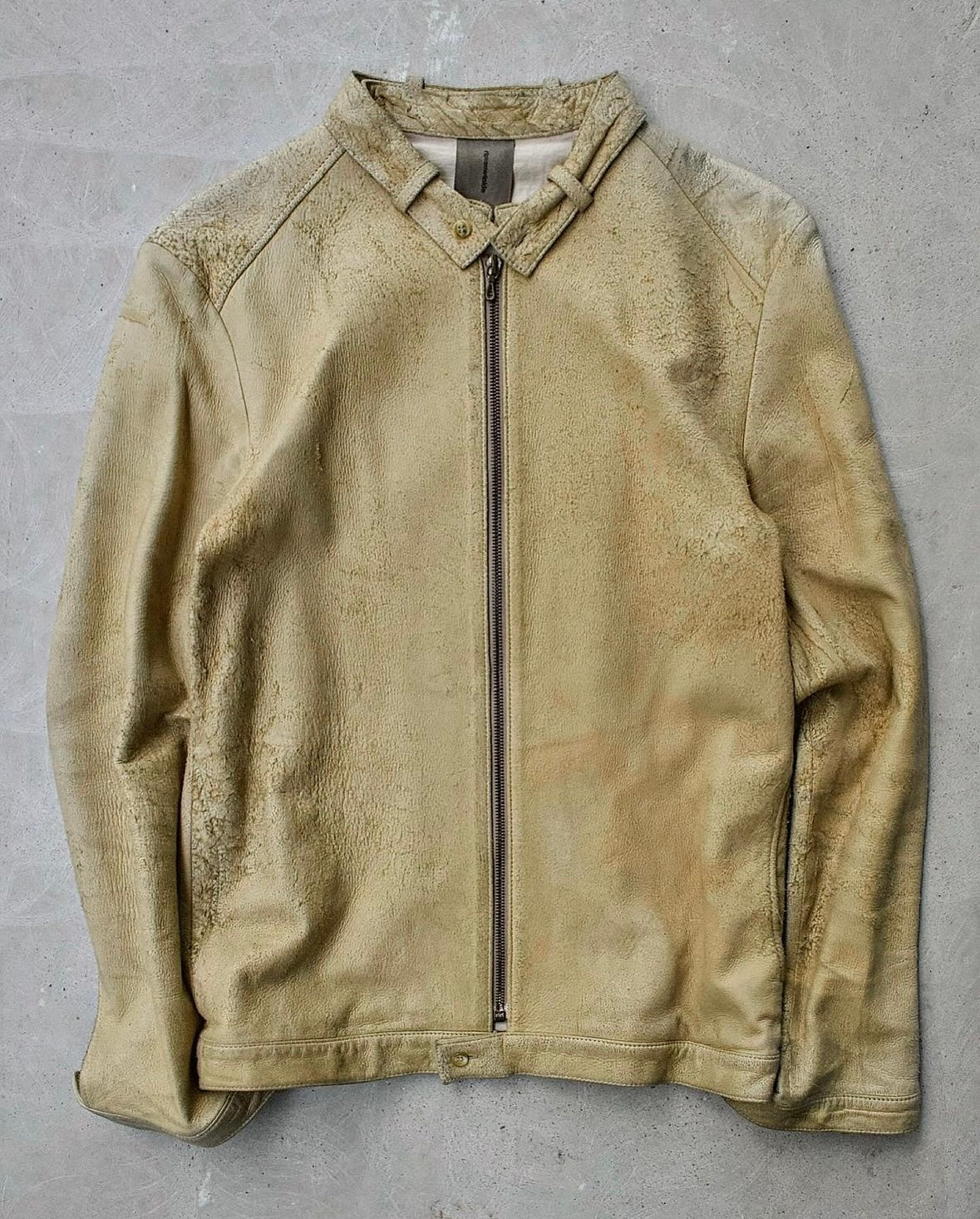 RipVanWinkle Early 00s Distressed Sheepskin Suede Leather Jacket