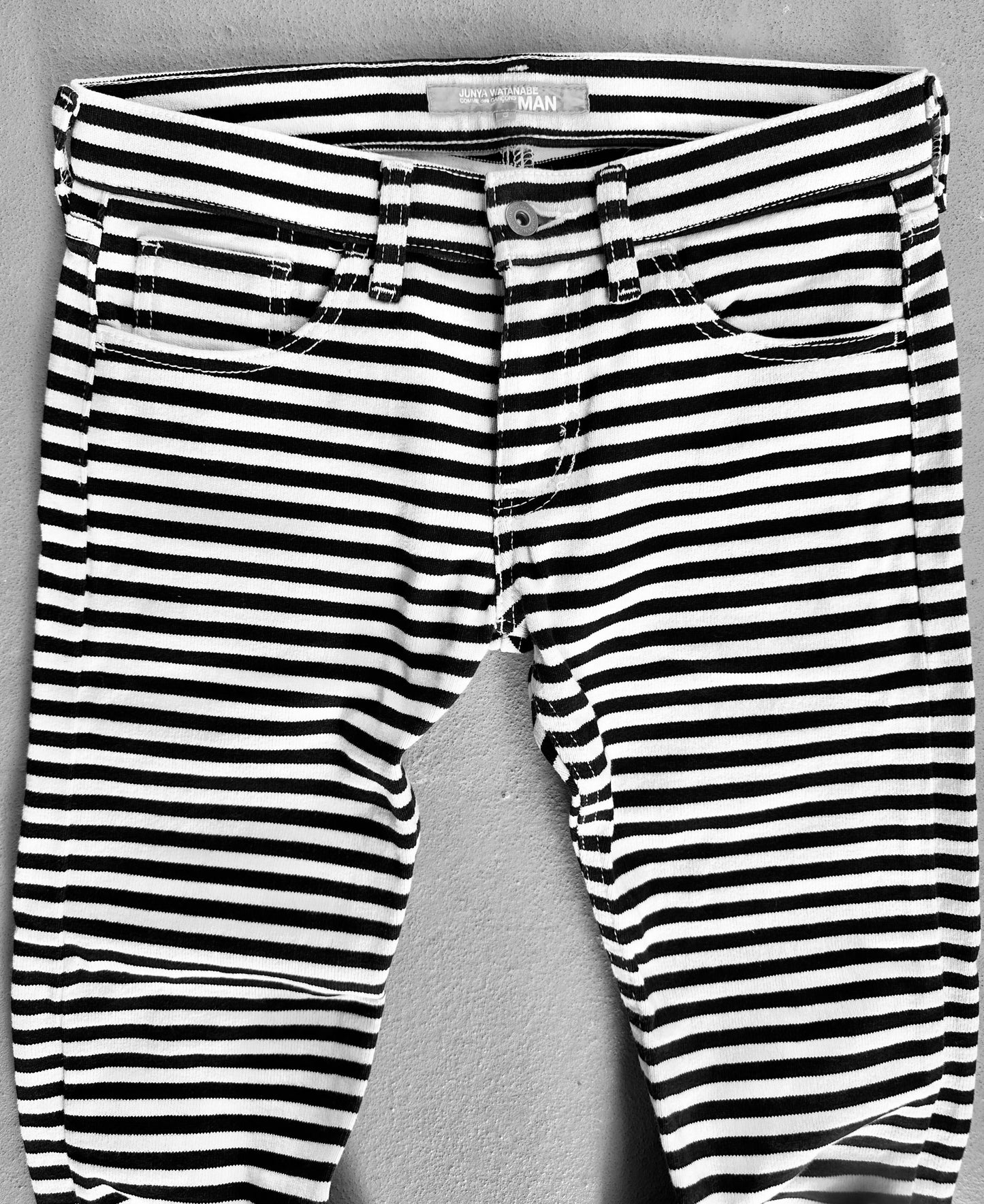 Junya Watanabe AW02 Heavyweight Cotton “Prisoner” Stripe Pants