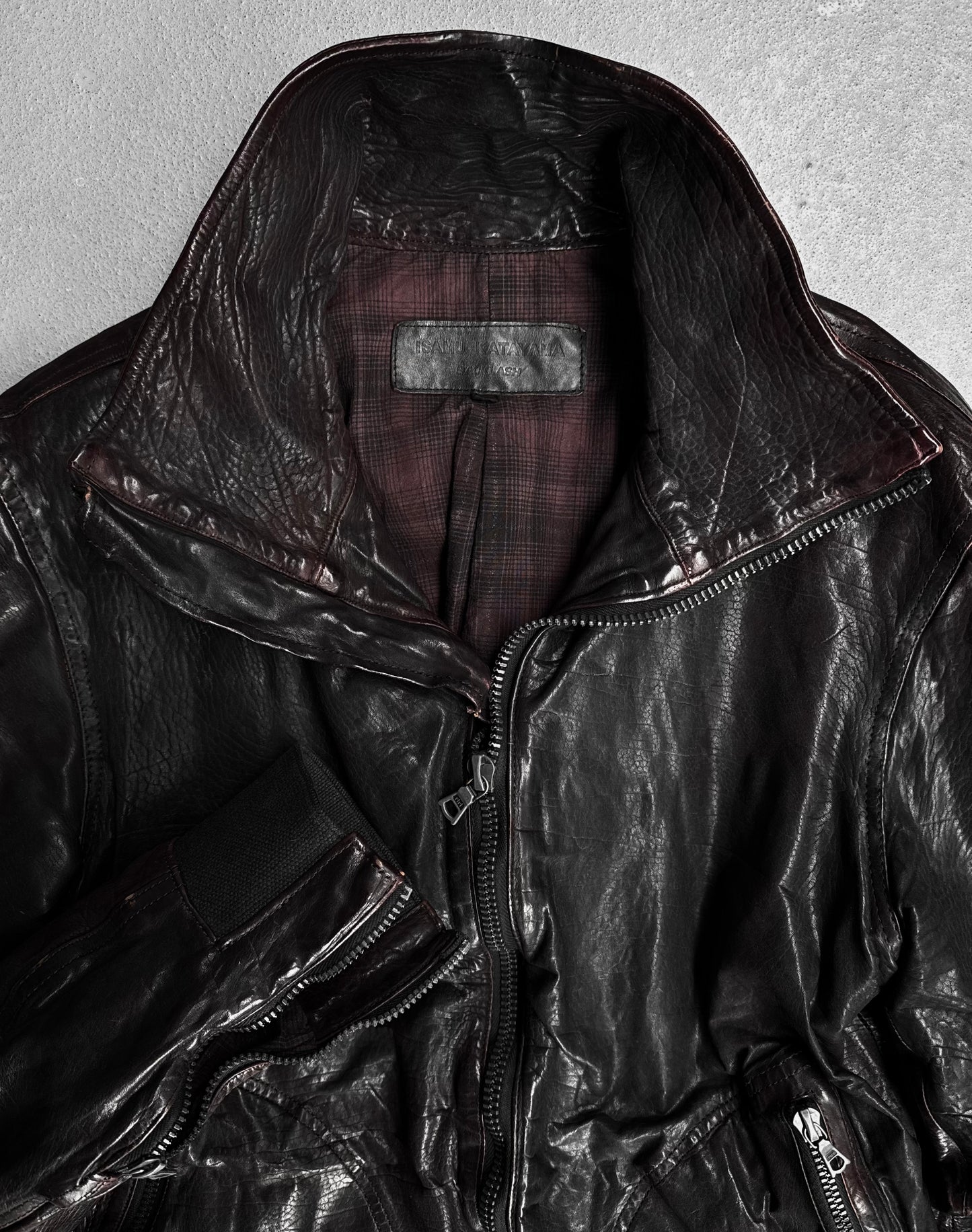 Isamu Katayama “BACKLASH” SS10 Wrinkled Cow Leather Single Rider Jacket