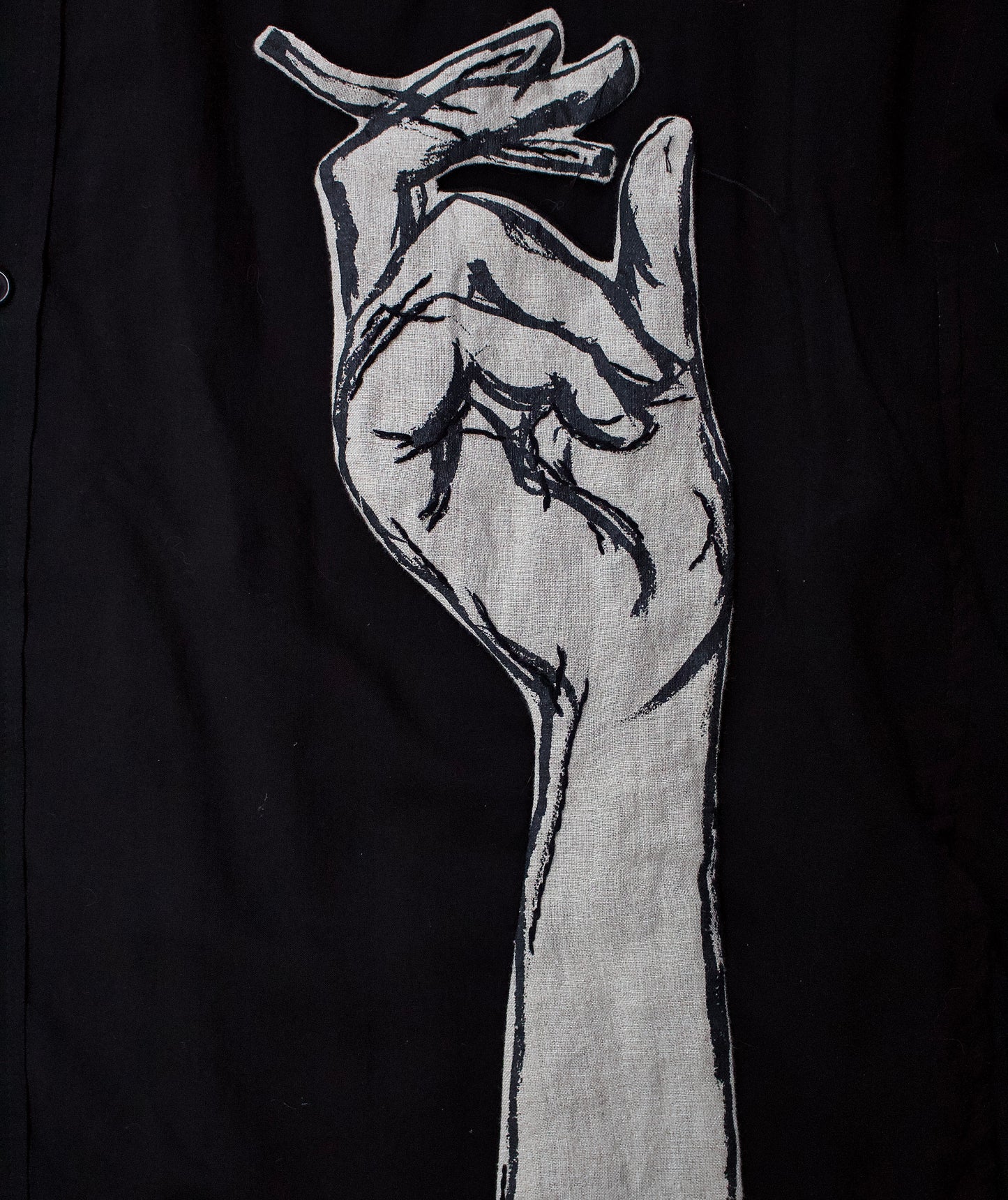 Yohji Yamamoto POUR HOMME SS22 Yuuka Asakura ‘Smoking Hand’ Motif Shirt
