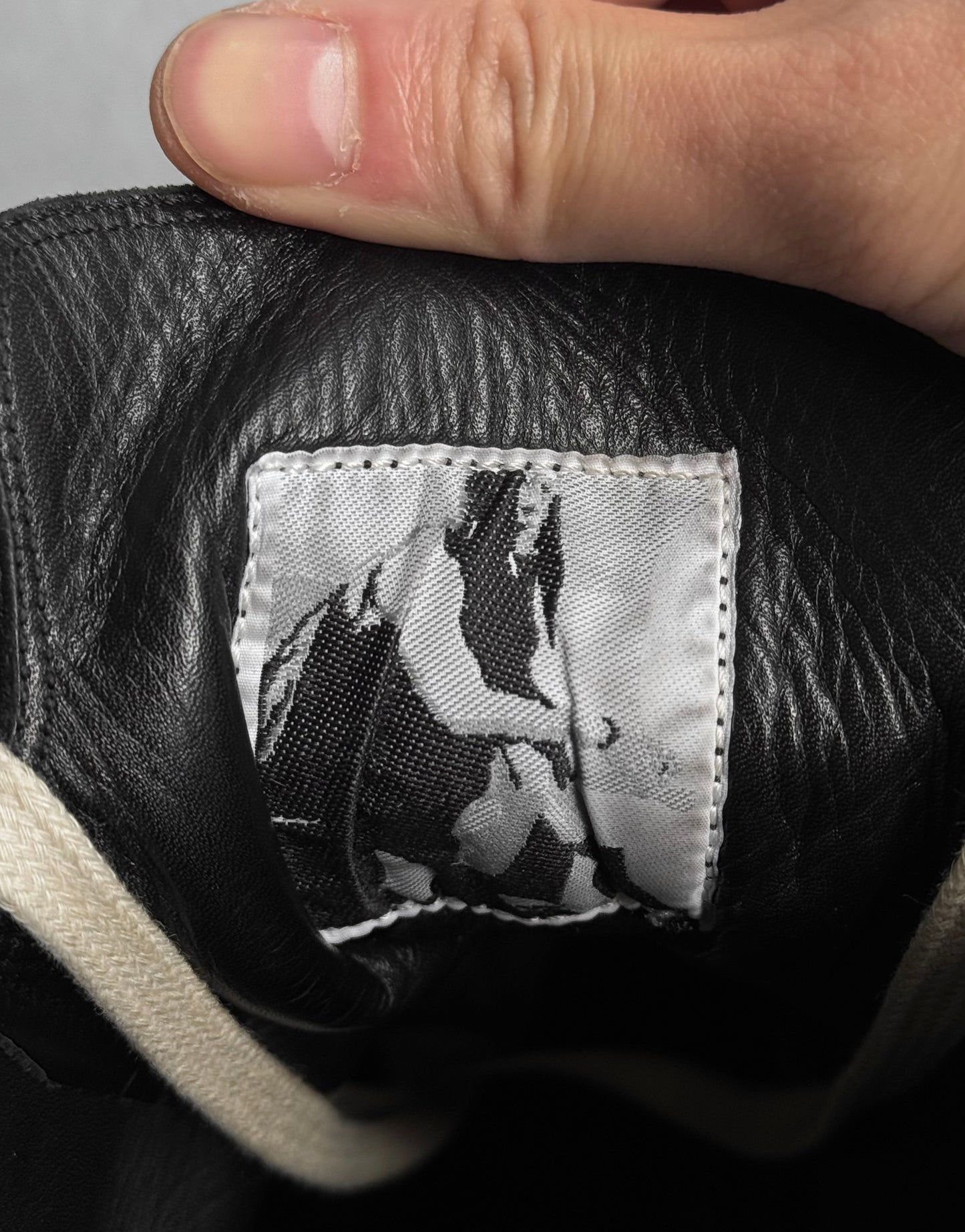 Rick Owens AW12 “MOUNTAIN” All-black Leather Ramones Sneakers