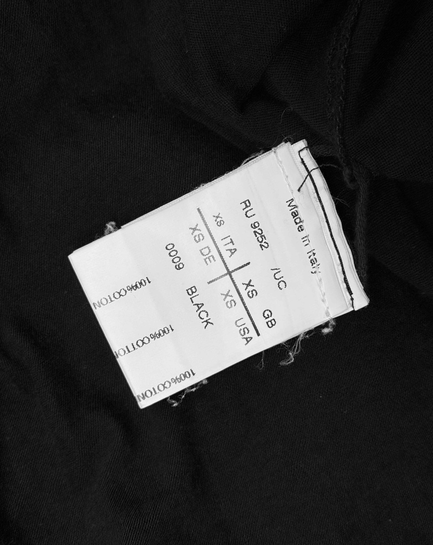 Rick Owens AW12 “MOUNTAIN” Black Sheer Unstable Long-sleeves