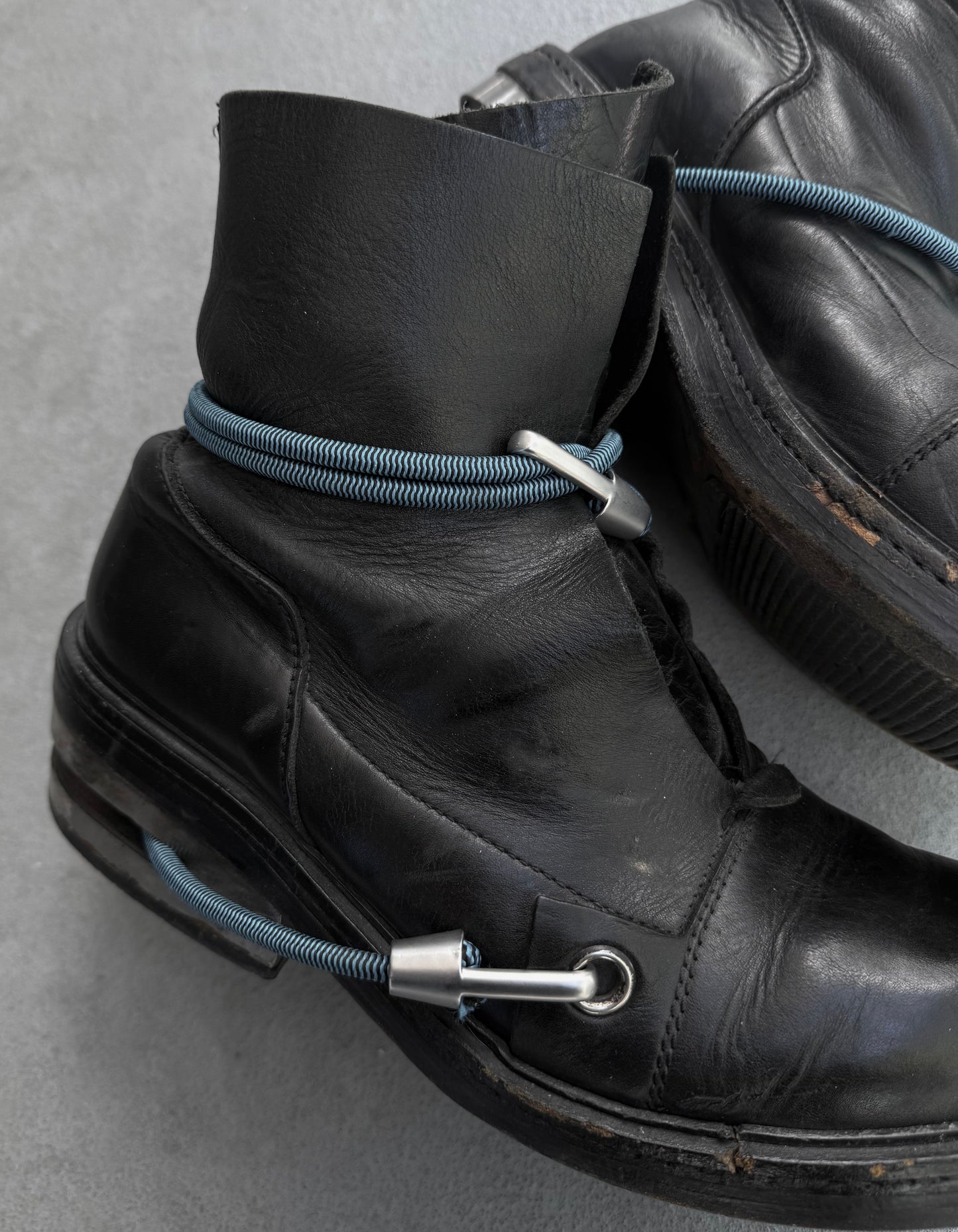 Dirk Bikkembergs AW96 Bungee Metal Heel Leather Boots