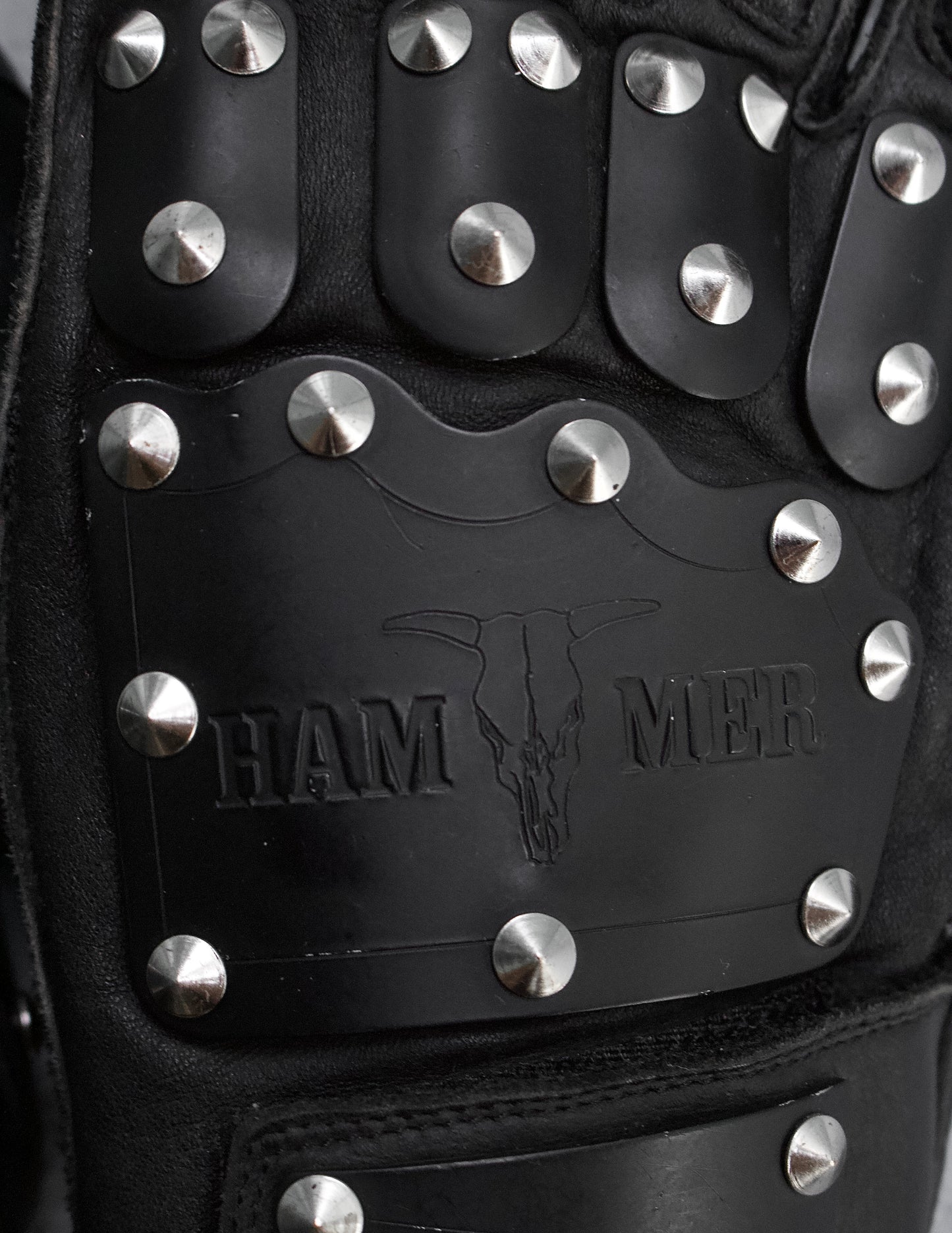 KADOYA Early 00s “HAMMER” Studded Leather Motorcycle Gloves