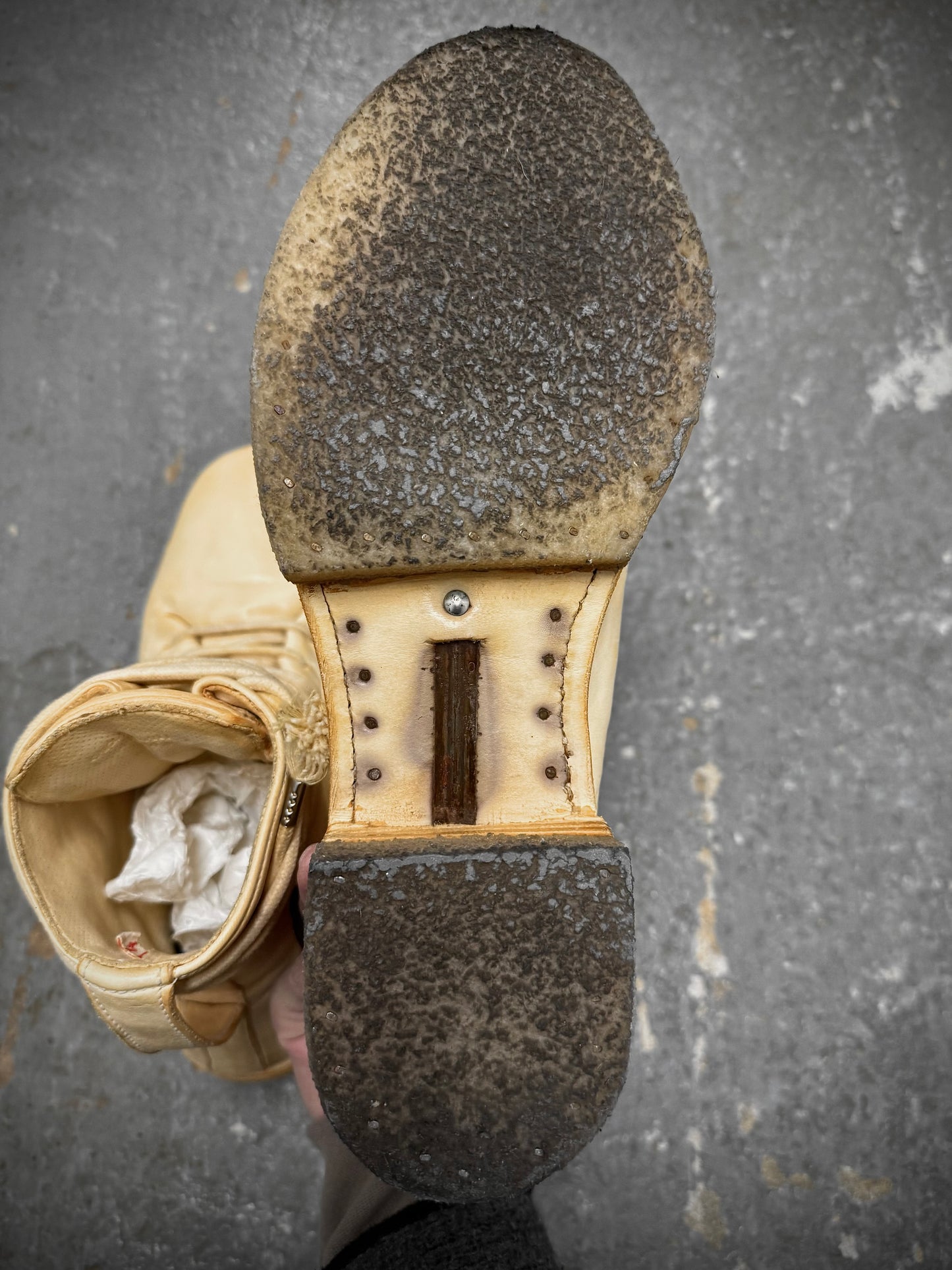 Carol Christian Poell 'AM/2609-IN CORS-PTC/03' Portable Paper Dart Officer Combat Boots detail | DRIEW GARMENTS