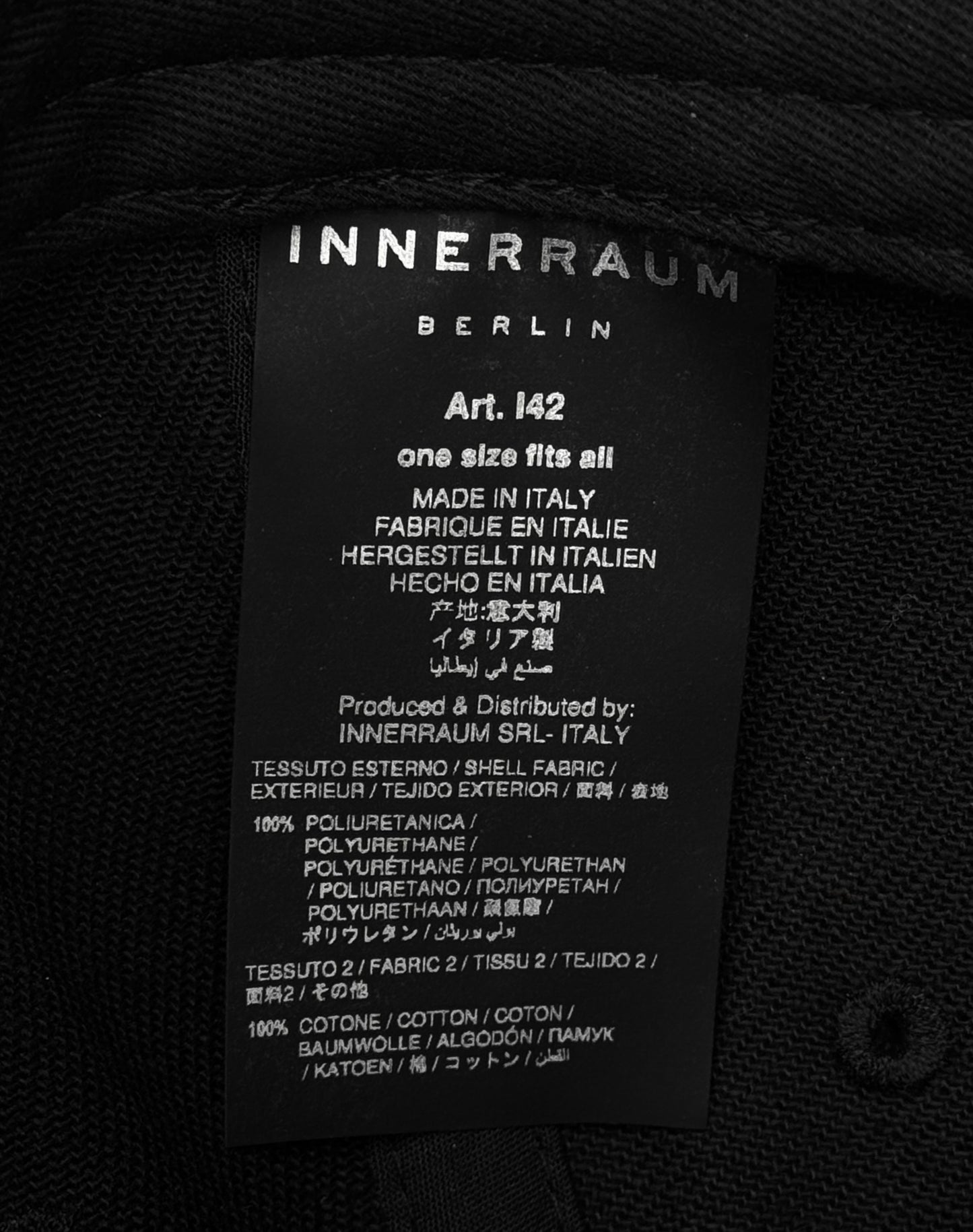 INNERRAUM Berlin OBJECT.142 Helmet Panels Cap