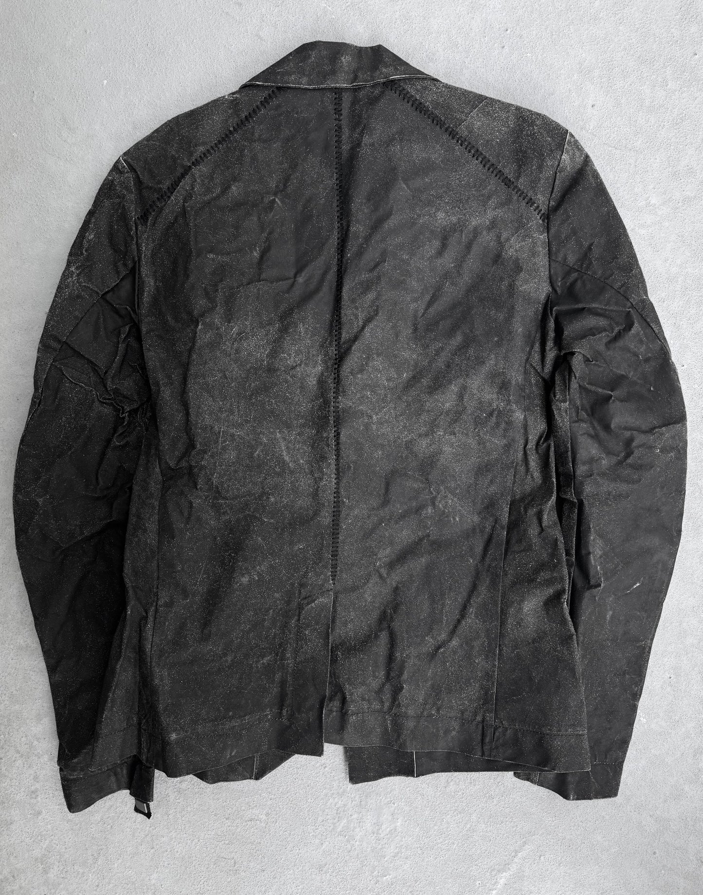 10sei0otto Distressed Wrinkle Leather Jacket