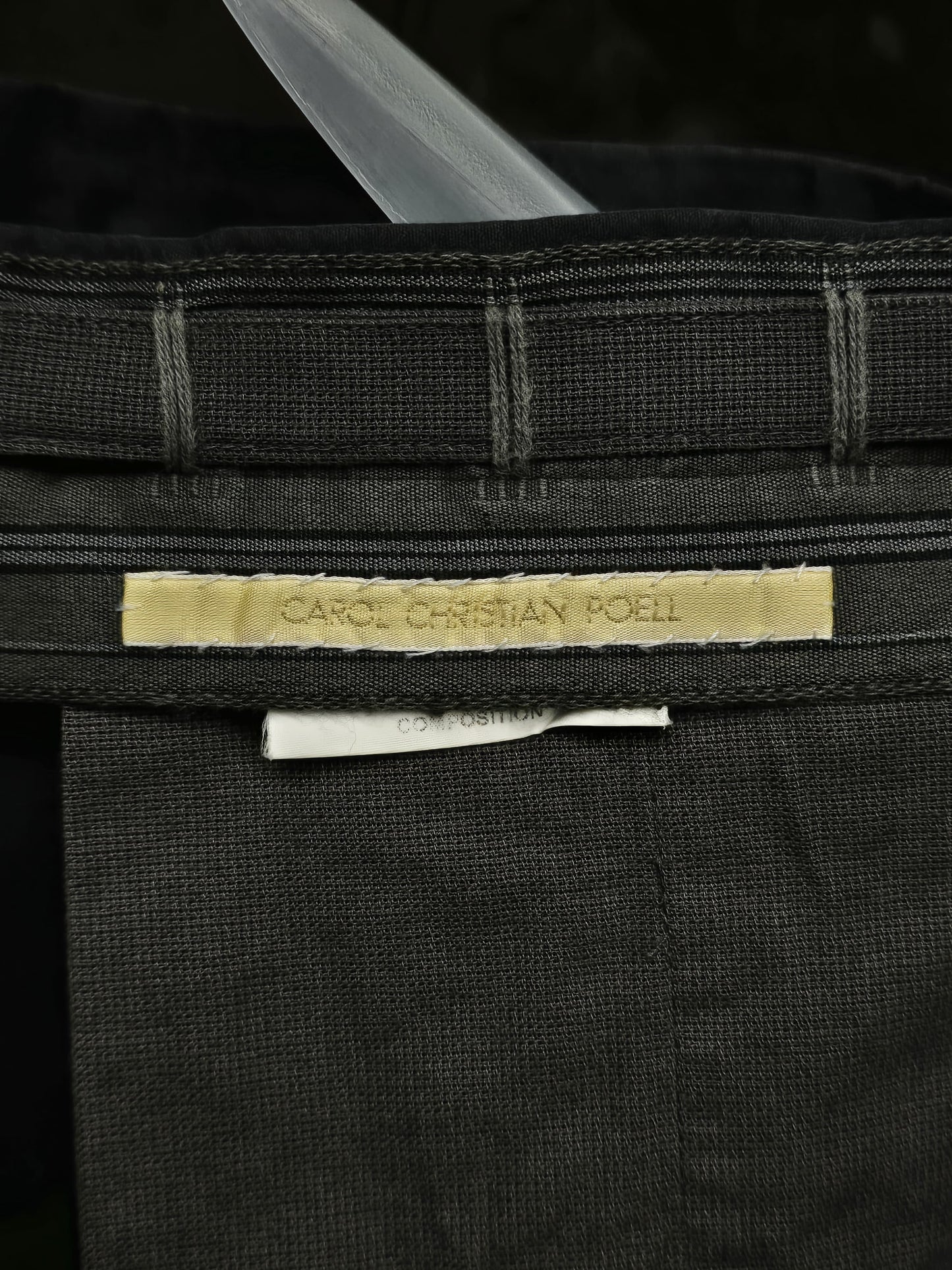 Carol Christian Poell SS06 'PM/2104 RIGHT/10' Yellow Overlock Stitch Classic Trousers
