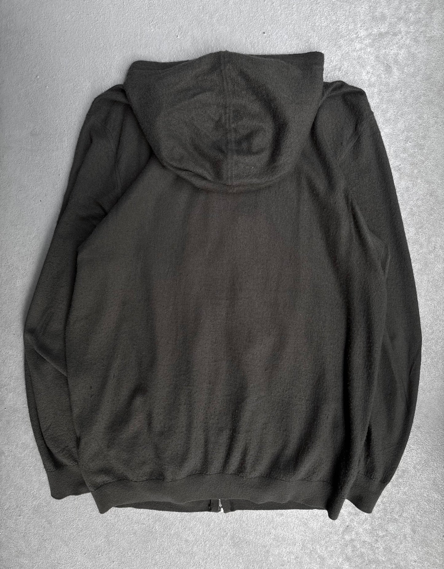 Rick Owens SS15 “FAUN” Dark Dust Cashmere Zip-up Hoodie