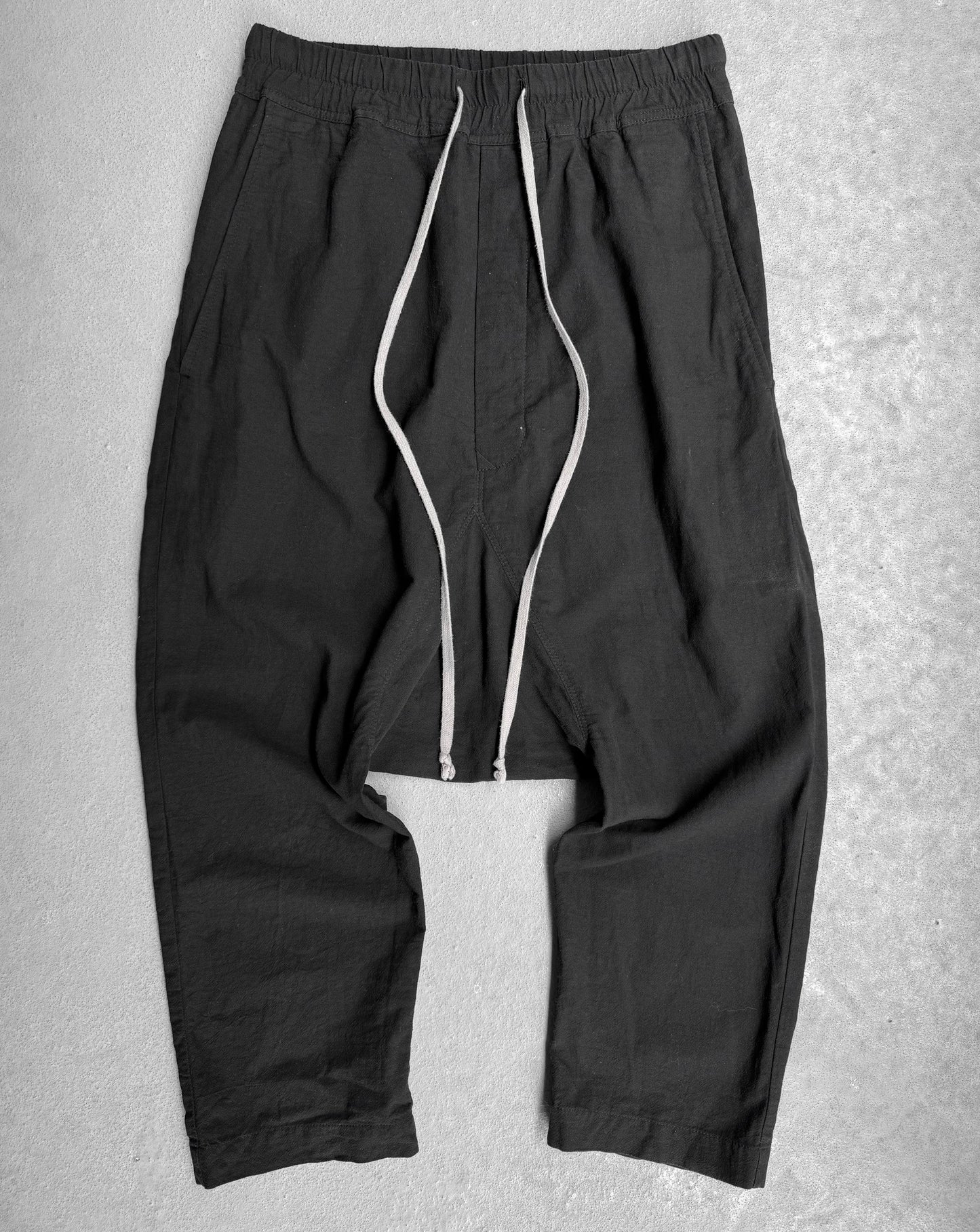 Rick Owens SS18 “DIRT” Lightweight Cotton Drop-crotch Pants