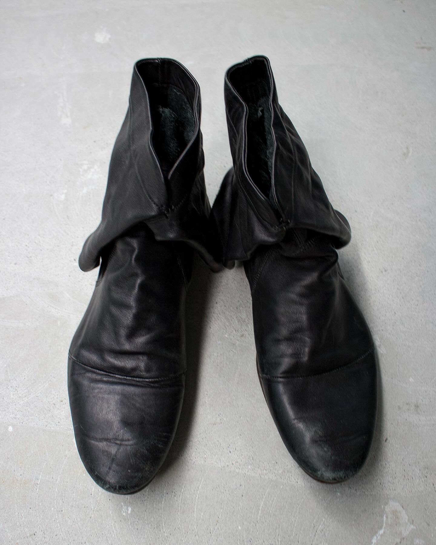 alfredoBANNISTER Early 00s ‘Origami’ Foldable Leather Layer Pirate Boots