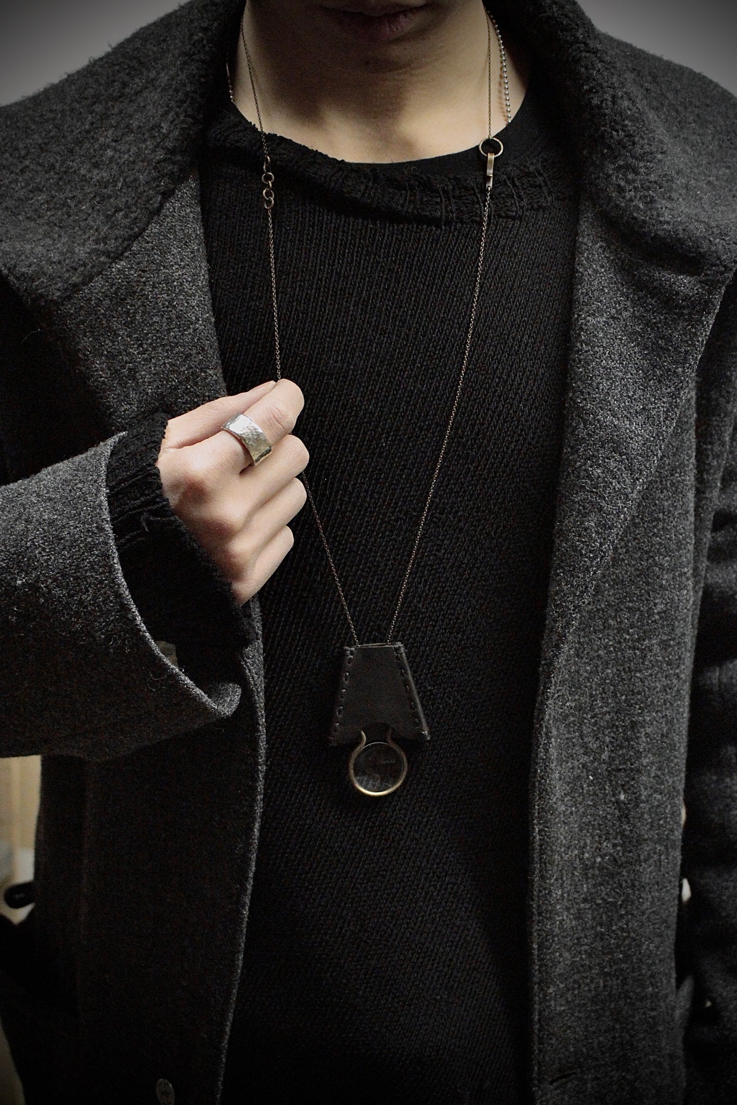 DEVOA x ï o l o m 'DH-KPTB' Brass Chain GUIDI Calf Leather Glass Loupe