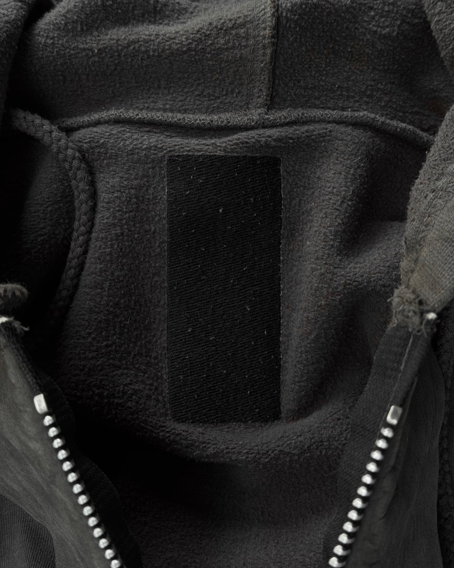 Rick Owens AW04 SLAB Reconstructed Lambskin Leather Layer Zip-up Hoodie