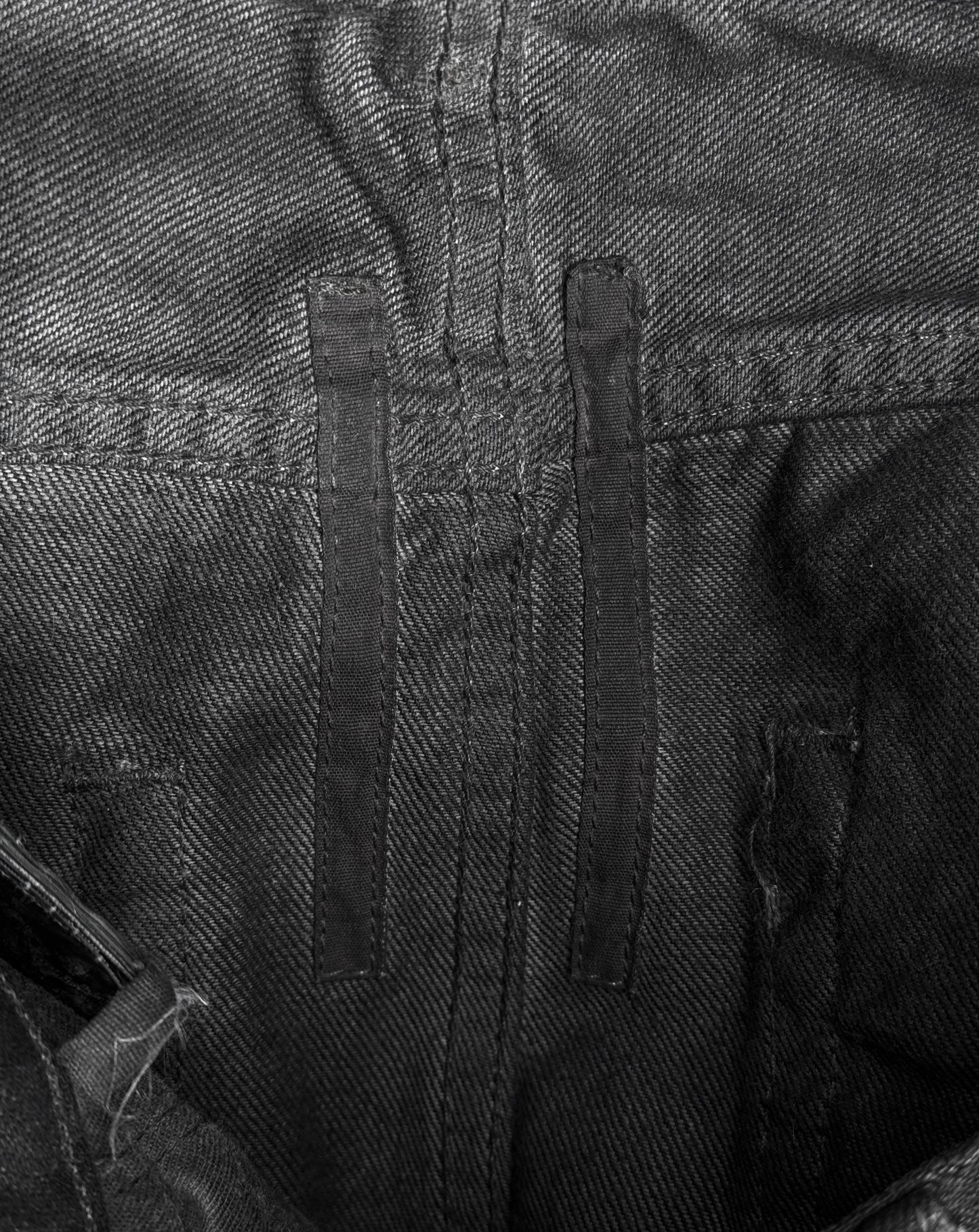 Rick Owens DRKSHDW SS14 "VICIOUS" Waxed ‘Torrence Cropped’ Selvedge Denim