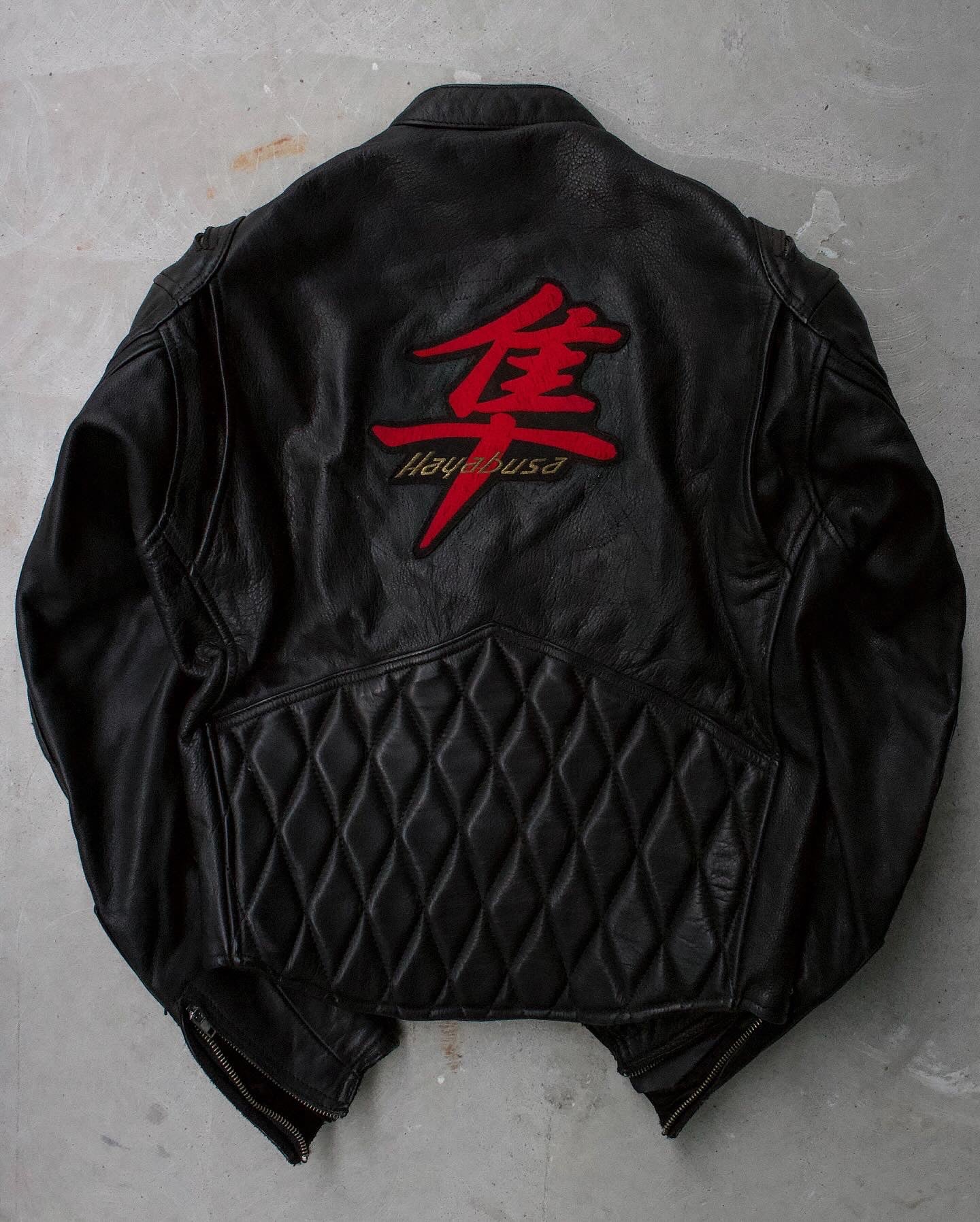 KADOYA K’s Leather Early 00s ‘Hayabusa’ Racing Cowhide Leather Padded Motorcycle Jacket