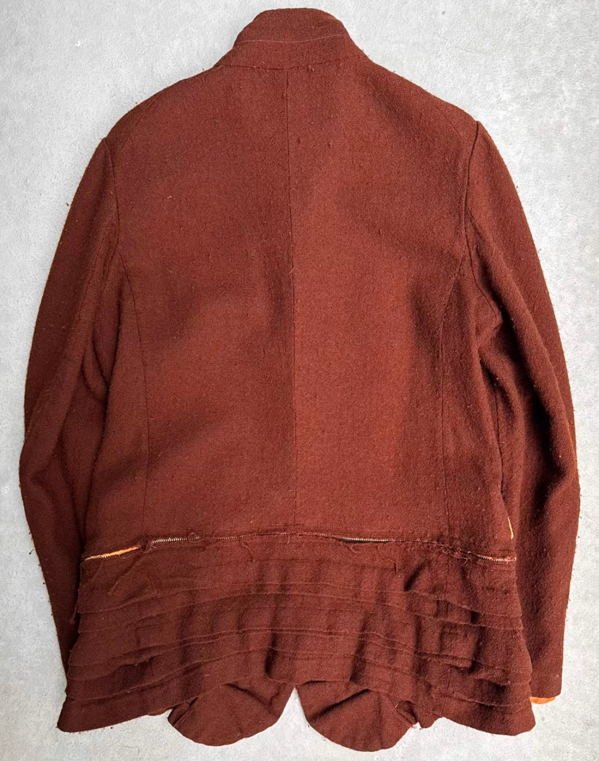 COMME des GARÇONS Early 00s Convertible Garment-dyed Ruffle Blazer