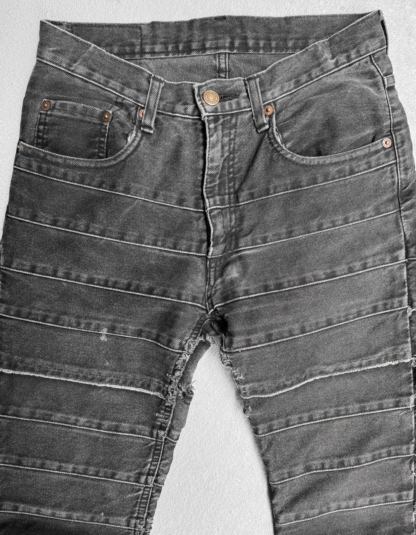 Hysteric Glamour Early 00s ‘Kinky’ Grey Flare Hagi Denim