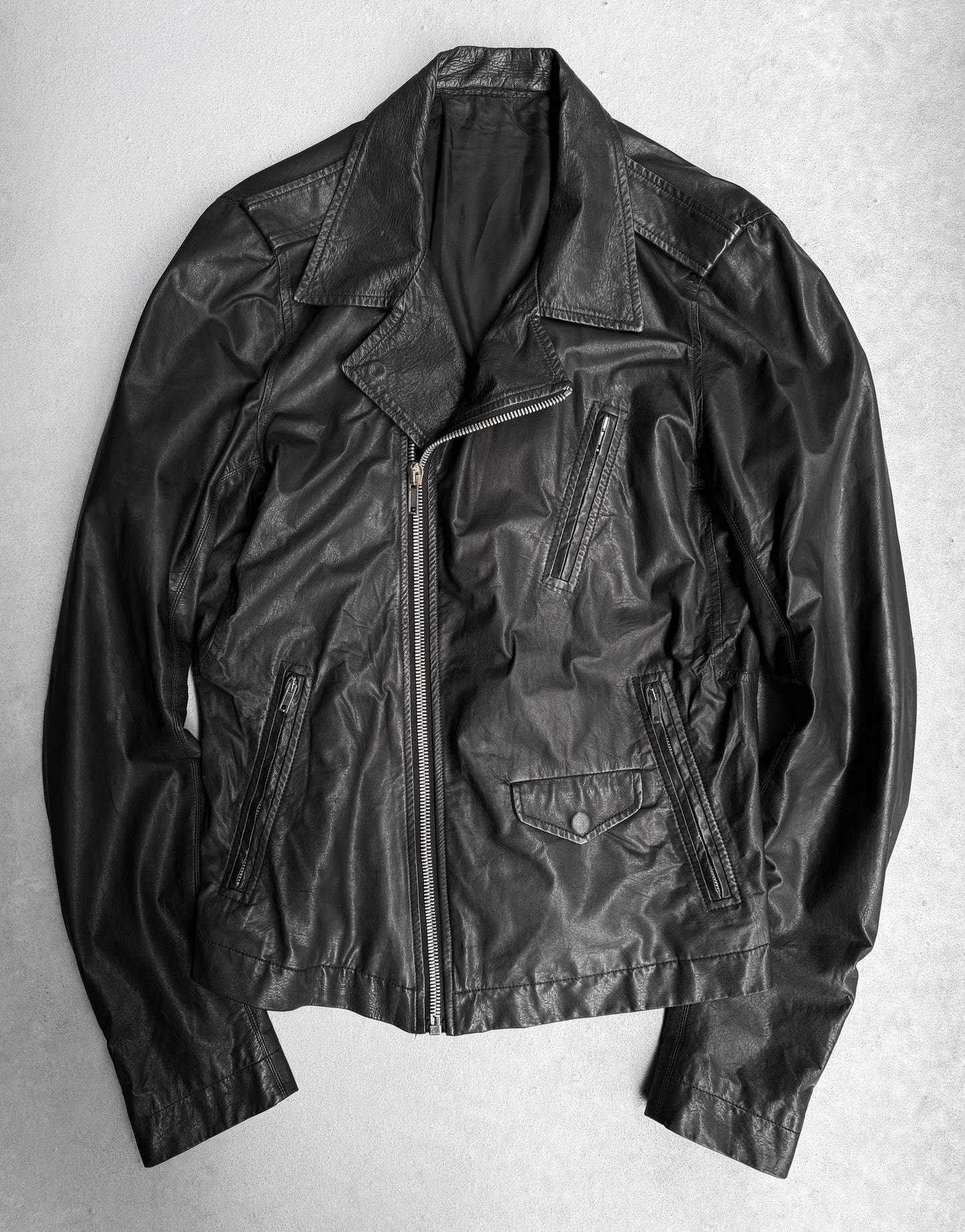 Rick Owens SS12 “NASKA” Calfskin Leather ‘Stooges’ Biker Jacket