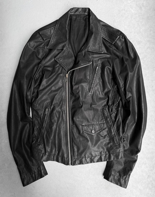 Rick Owens SS12 “NASKA” Calfskin Leather ‘Stooges’ Biker Jacket