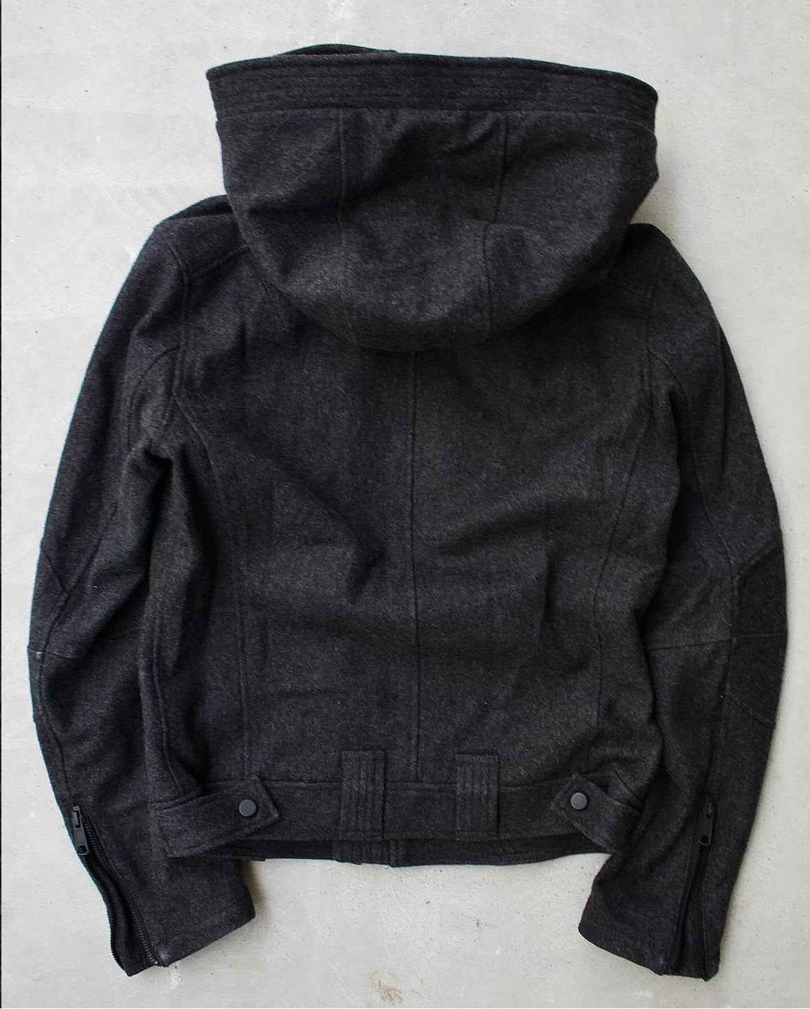 PPFM Early 00s Hooded Mask Heavy Wool Rider Jacket