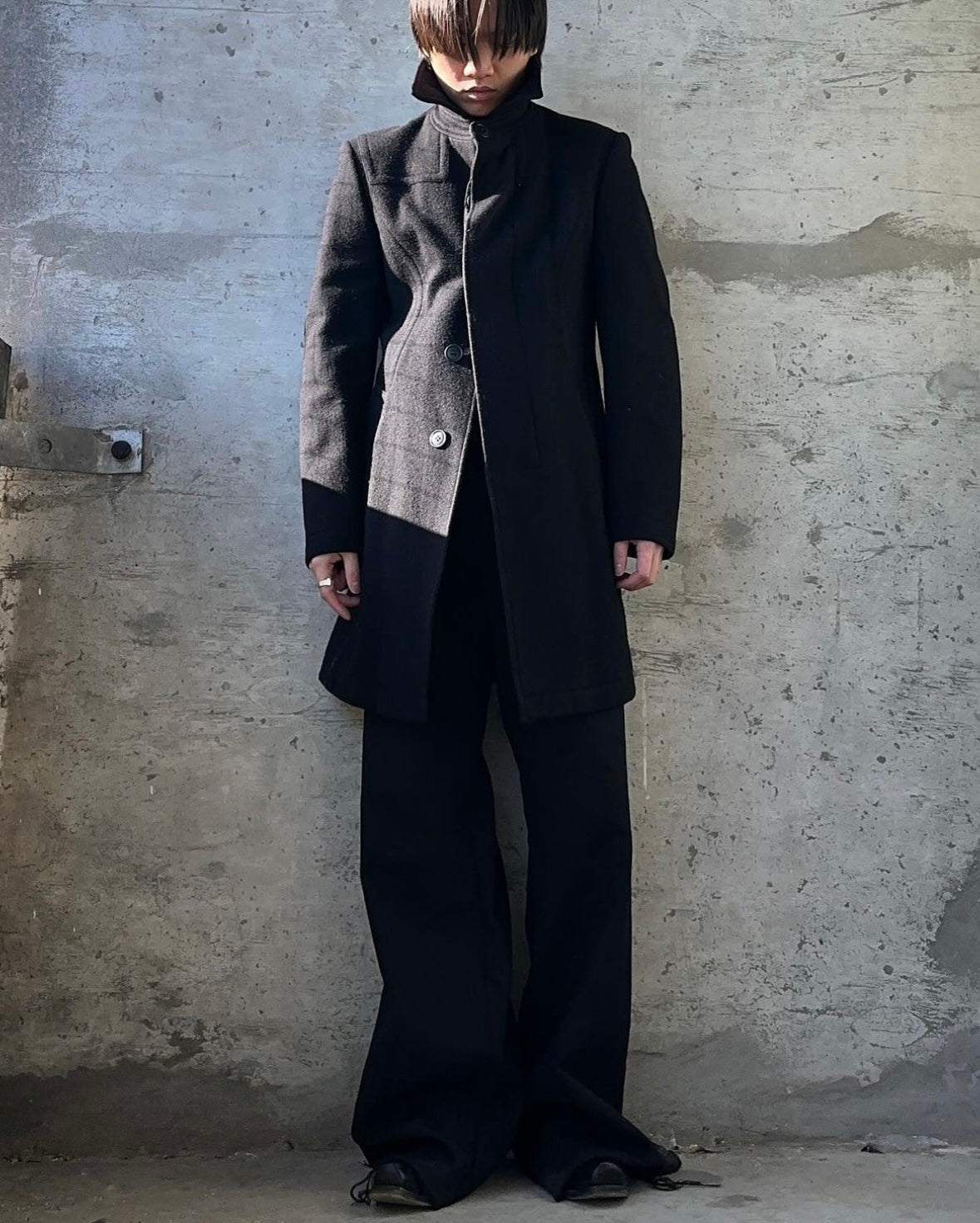 Yuji Yamada 00s Padded Wool Coat detail | DRIEW GARMENTS