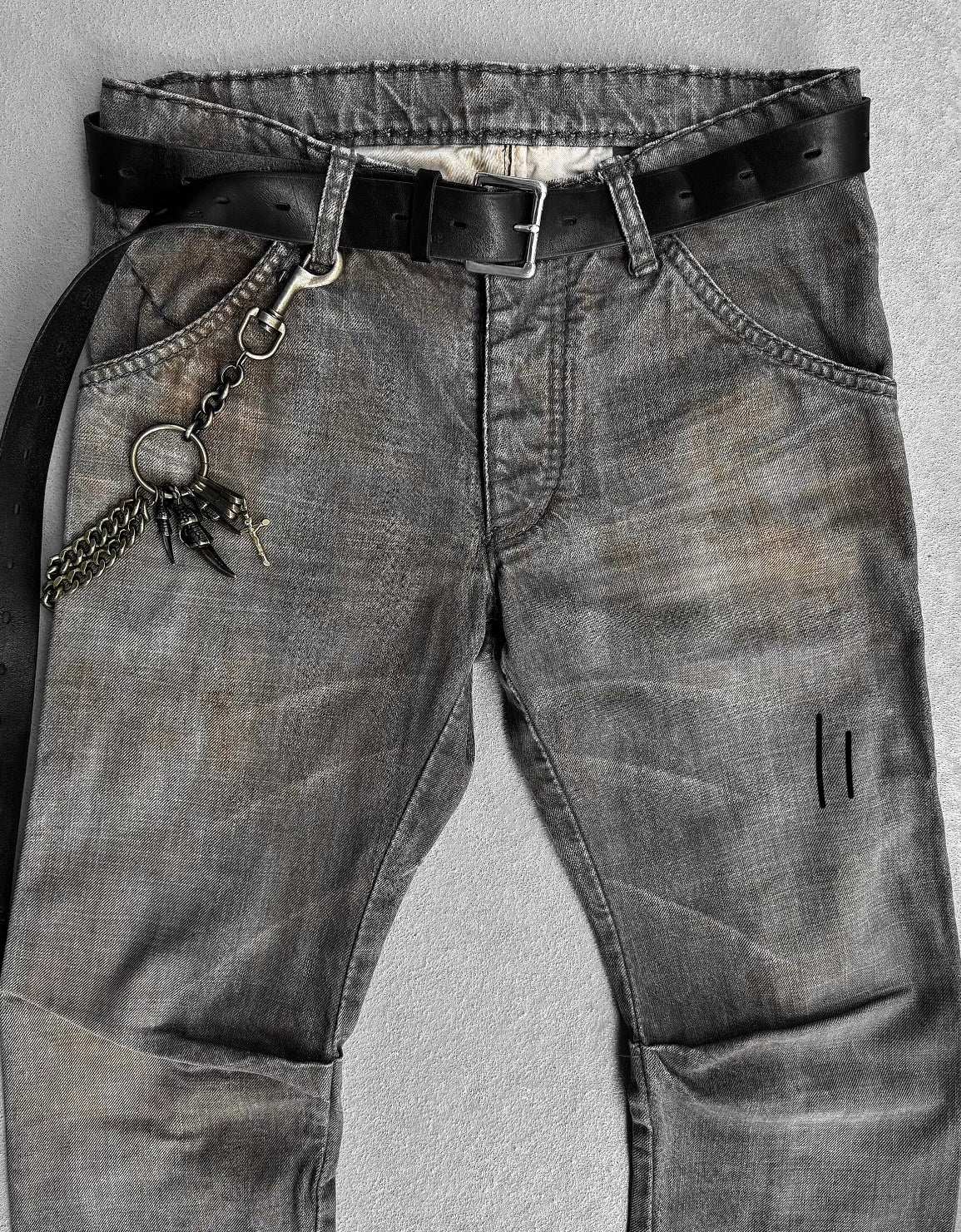 ATTACHMENT by Kazuyuki Kumagai Rustic 3D Pleated Bootcut Denim