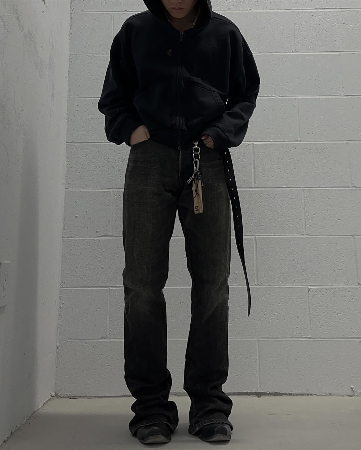 RipVanWinkle Early 00s Grey Washed Bootcut Denim
