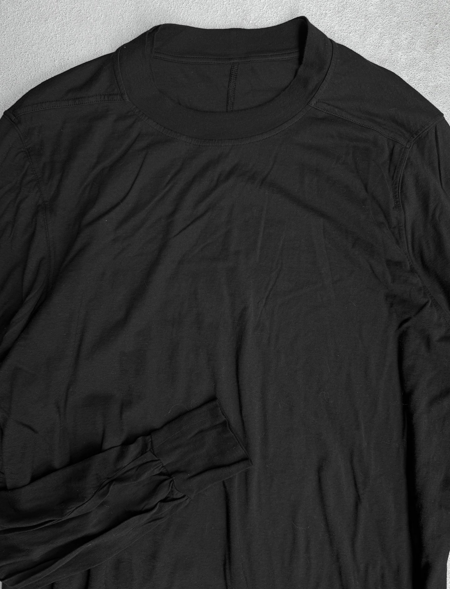 Rick Owens DRKSHDW SS24 “LIDO” Black Double-layered Hustler Long-sleeves
