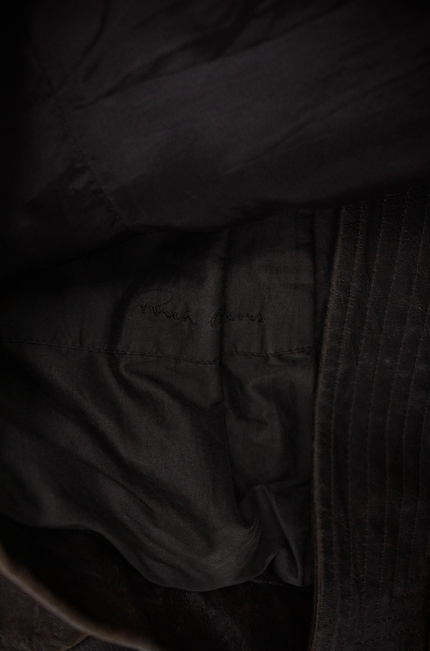 Rick Owens AW09 "CRUST" BITTER Lambskin Leather Velcro Geo Jacket