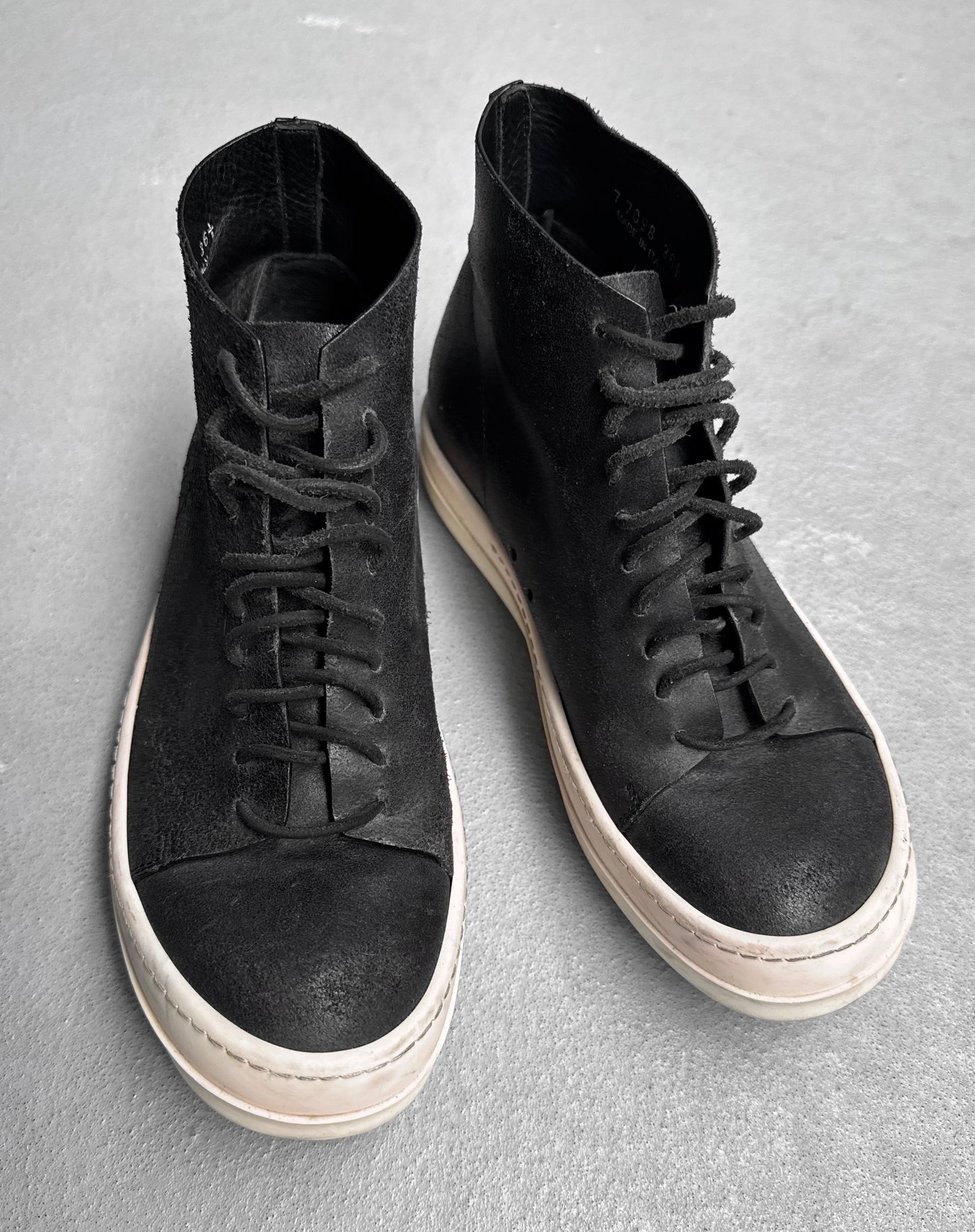 Rick Owens AW16 “MASTODON” Blistered Leather Sneakers