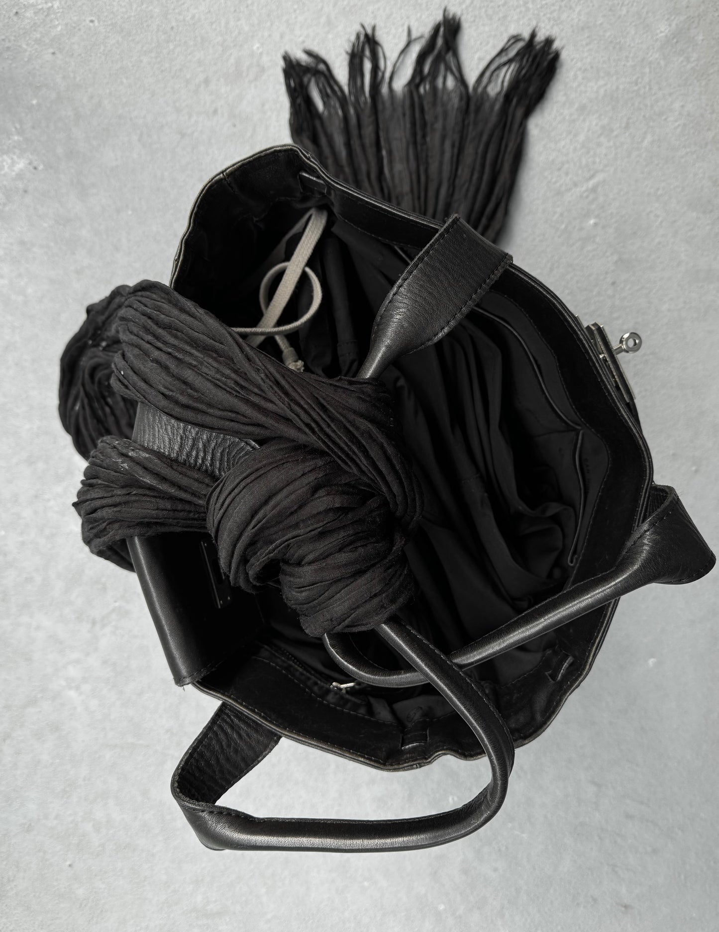 SAN Hideaki Mihara x HOSU. ADPT Early 00s ‘Birkin’ Mock-up Leather Handbag