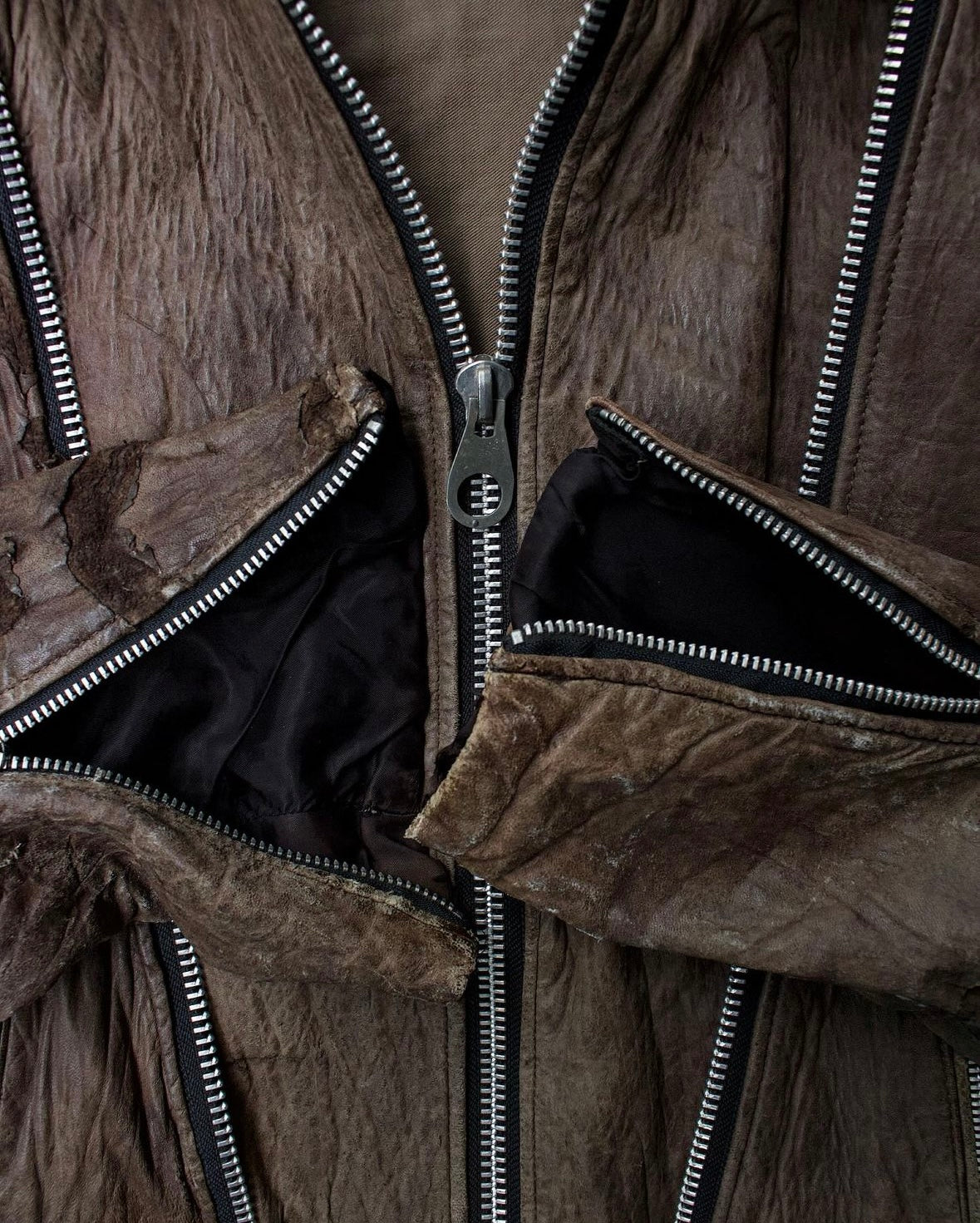 *SAMPLE* MiharaYasuhiro AW03 Distressed Lambskin Leather Jacket