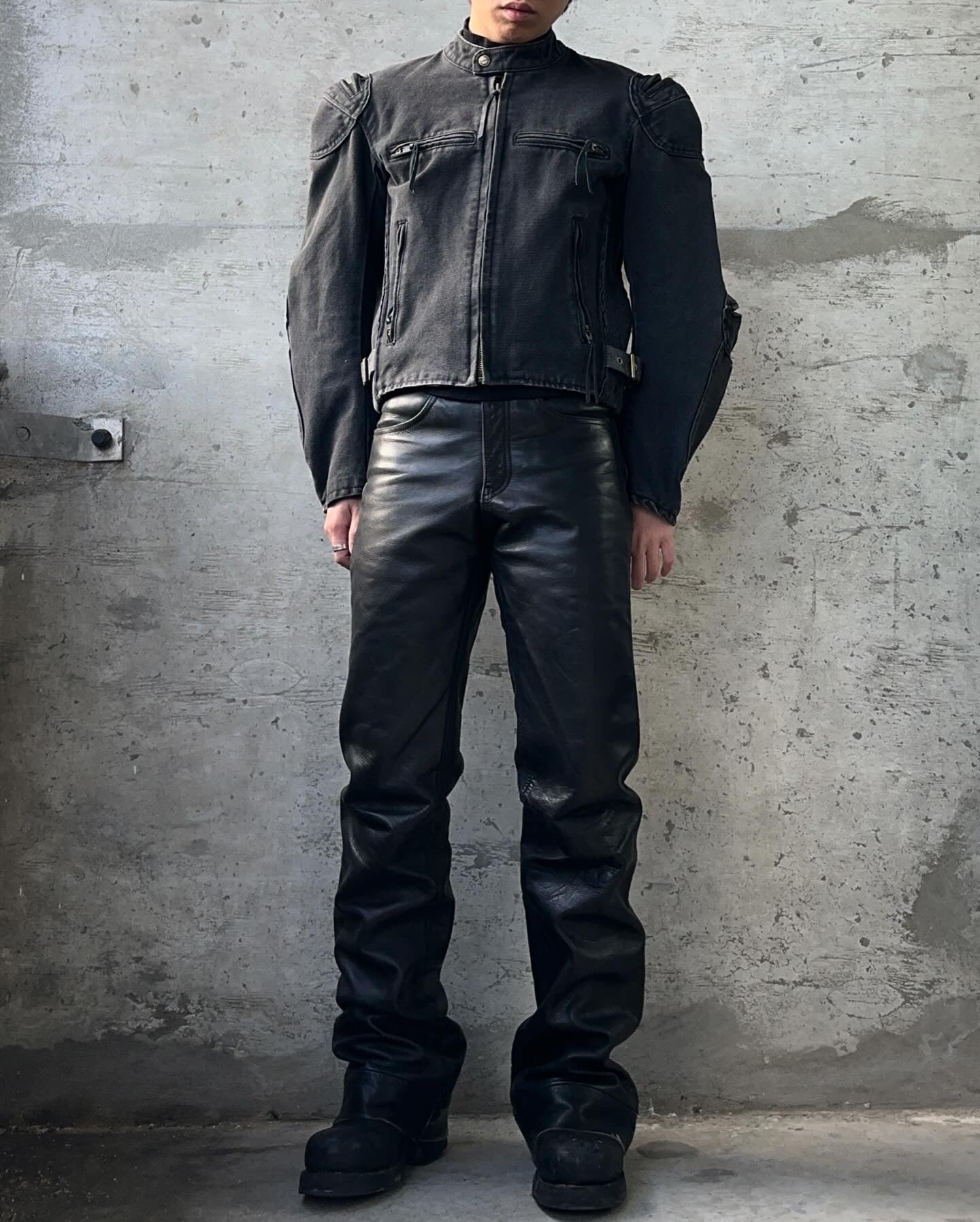 KADOYA K’s Leather 00s Padded Motorcycle Denim Jacket
