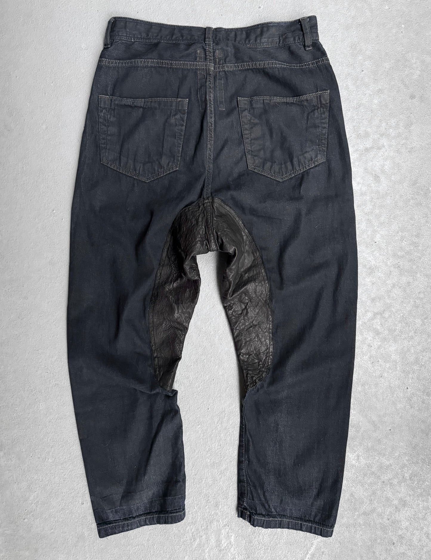 Rick Owens DRKSHDW AW11 “LIMO” Leather Insert Panel Denim