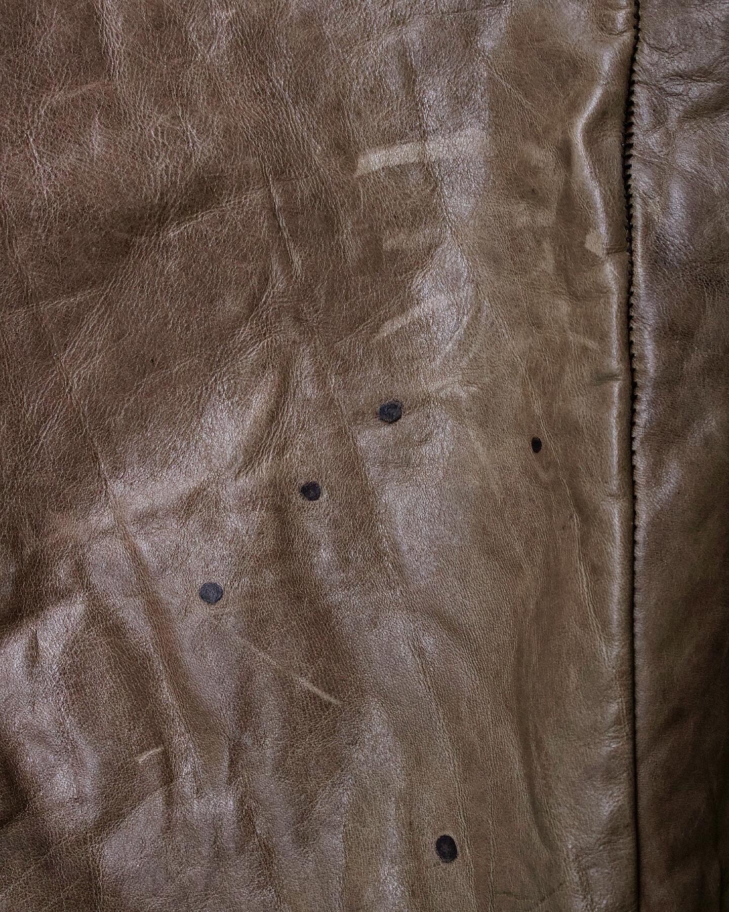 ZAM BARRETT FW22 Protological Archetype Cowhide Leather Shirt Jacket