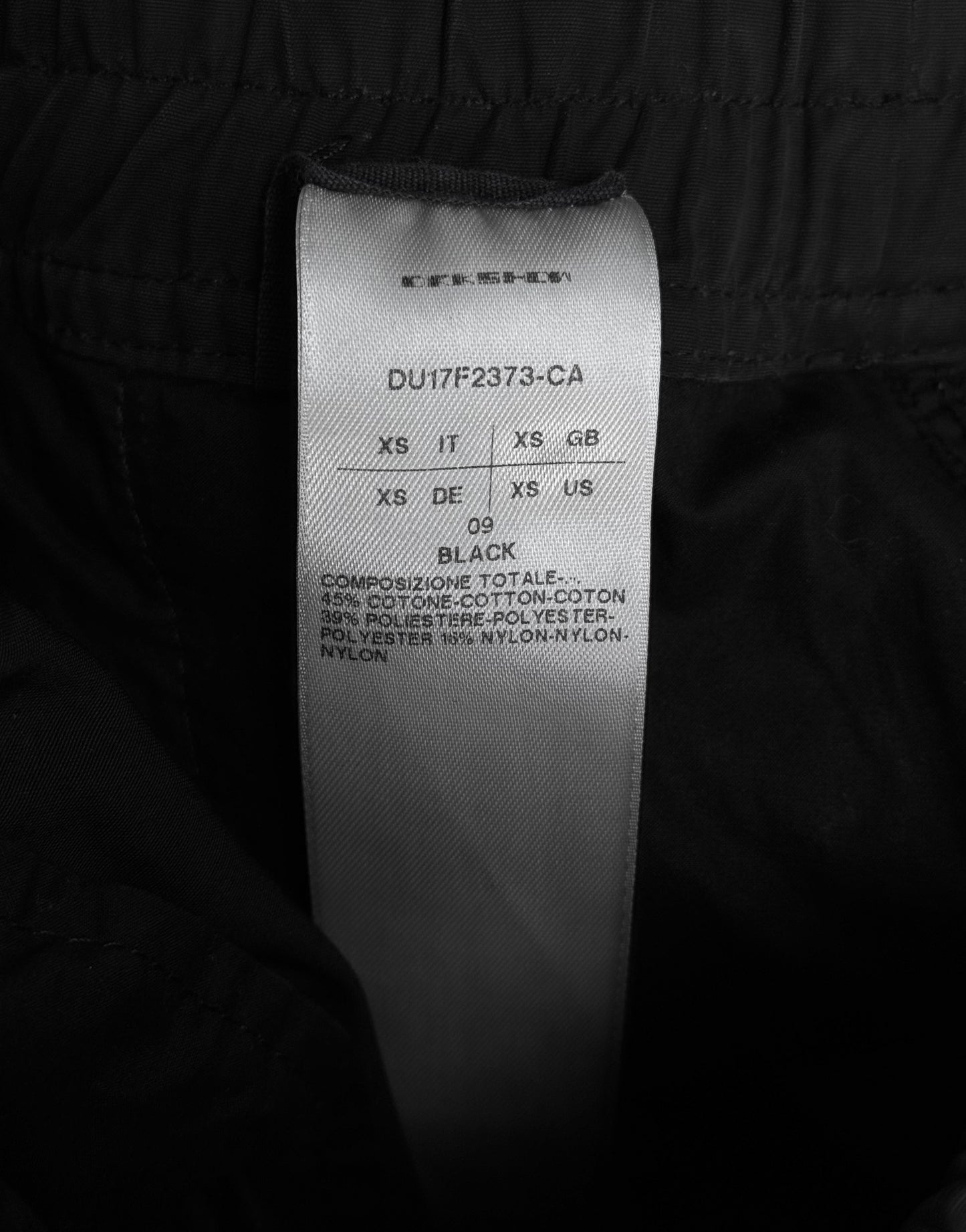Rick Owens DRKSHDW AW17 “GLITTER” Fade Black Cotton Drop-crotch Pants
