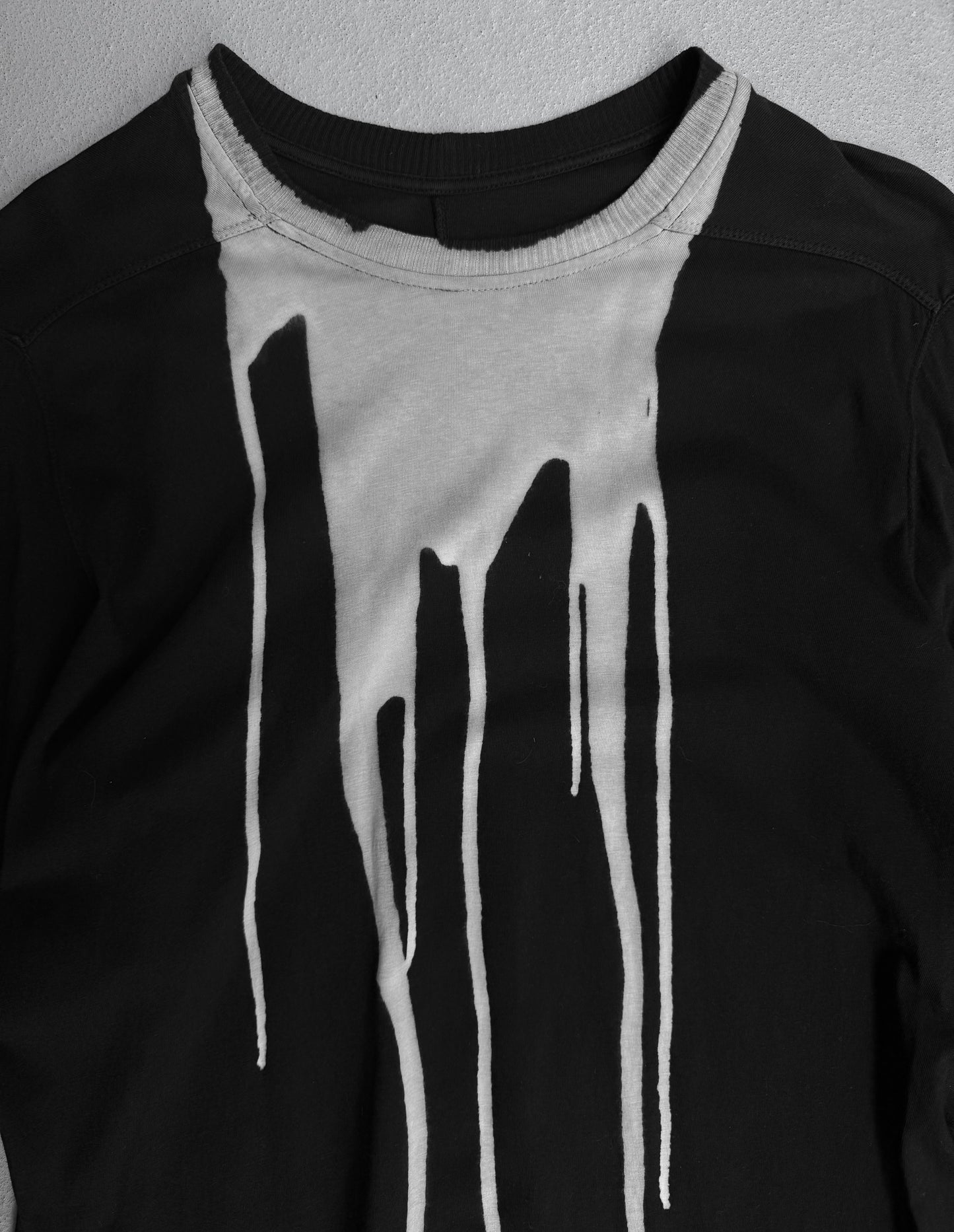 Rick Owens DRKSHDW AW16 “MASTODON” Vomit Bleached Crewneck Long-sleeves
