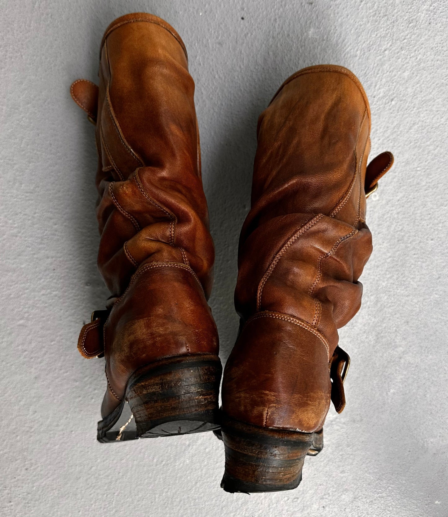 MiharaYasuhiro Early 00s Twisted Leather Engineer Boots