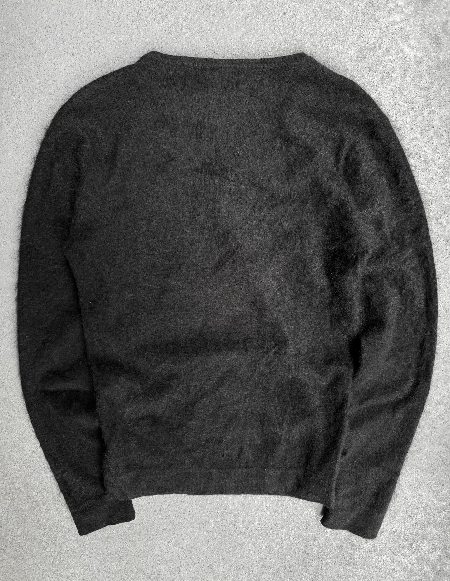 ATTACHMENT by Kazuyuki Kumagai Early 00s Fuzzy Cashmere V-neck Sweater