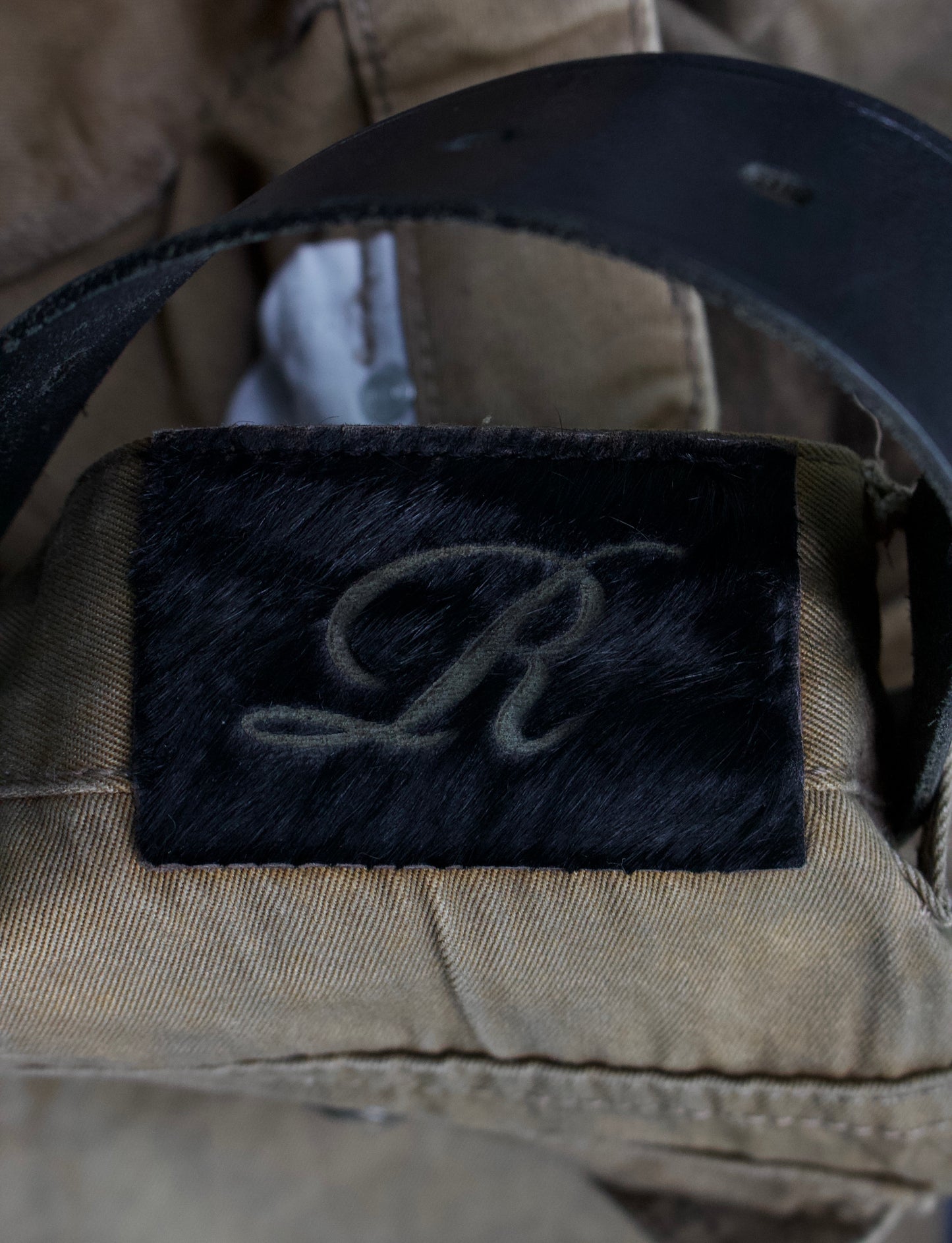 roshell 00s Oil-stained Bootcut Flare Chino Pants