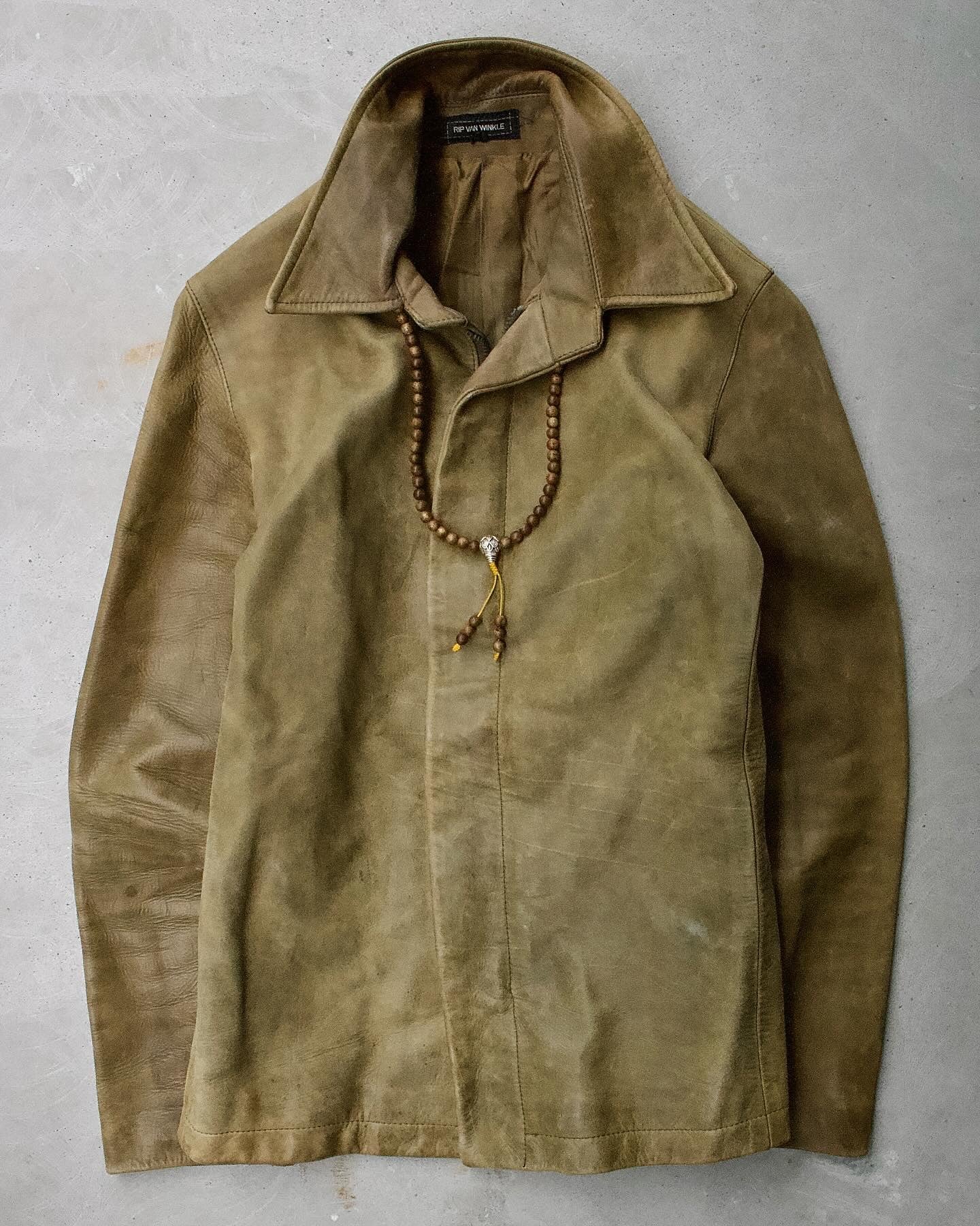 RipVanWinkle Early 00s Faded Horsehide Leather Jacket