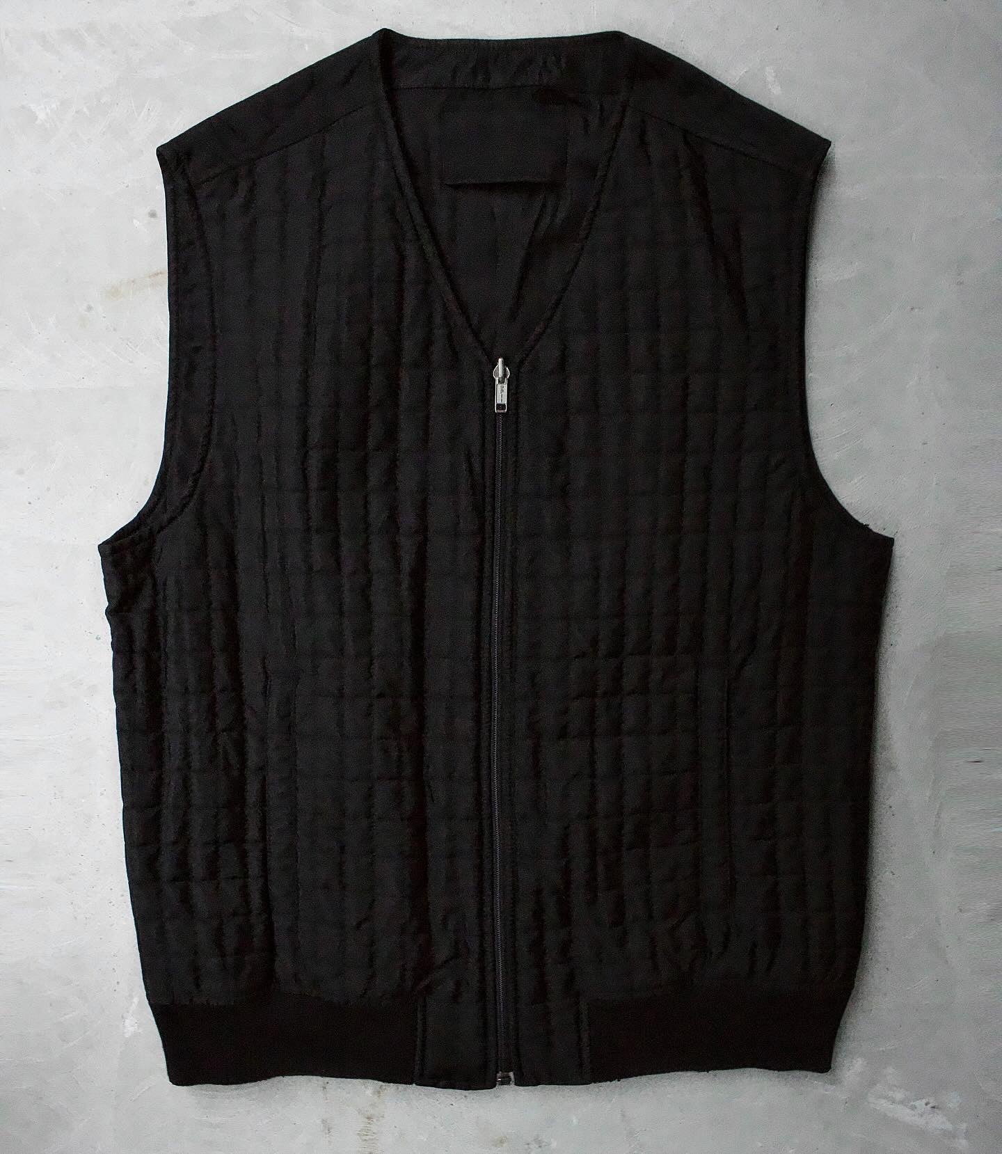 Prada Late 90s Convertible 2-in-1 Leather Nylon Liner Vest Work Jacket