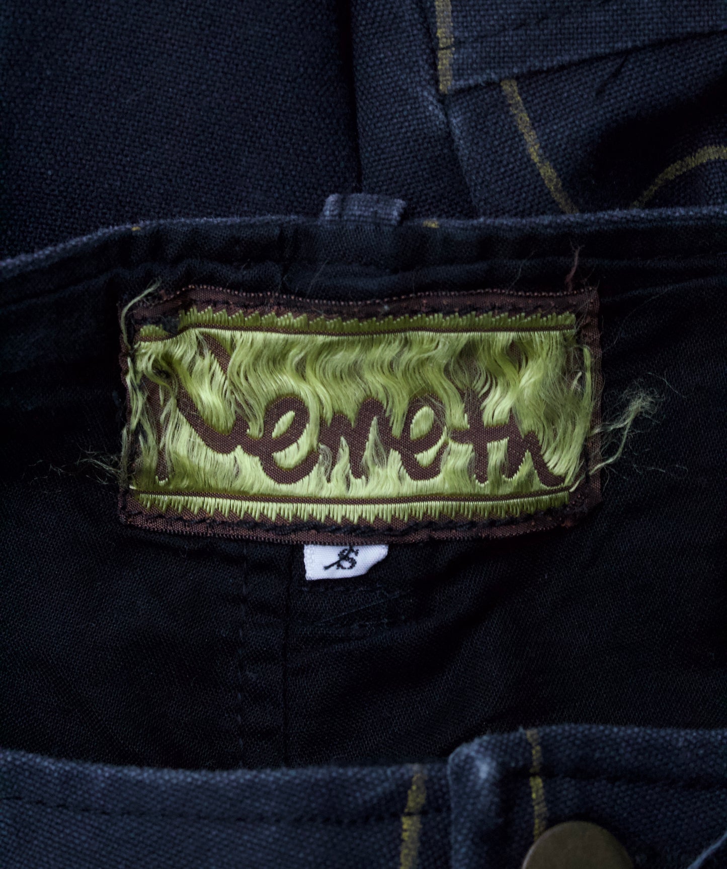 Christopher Nemeth Late 90s Hand Drawn Pattern 3D Denim Capris