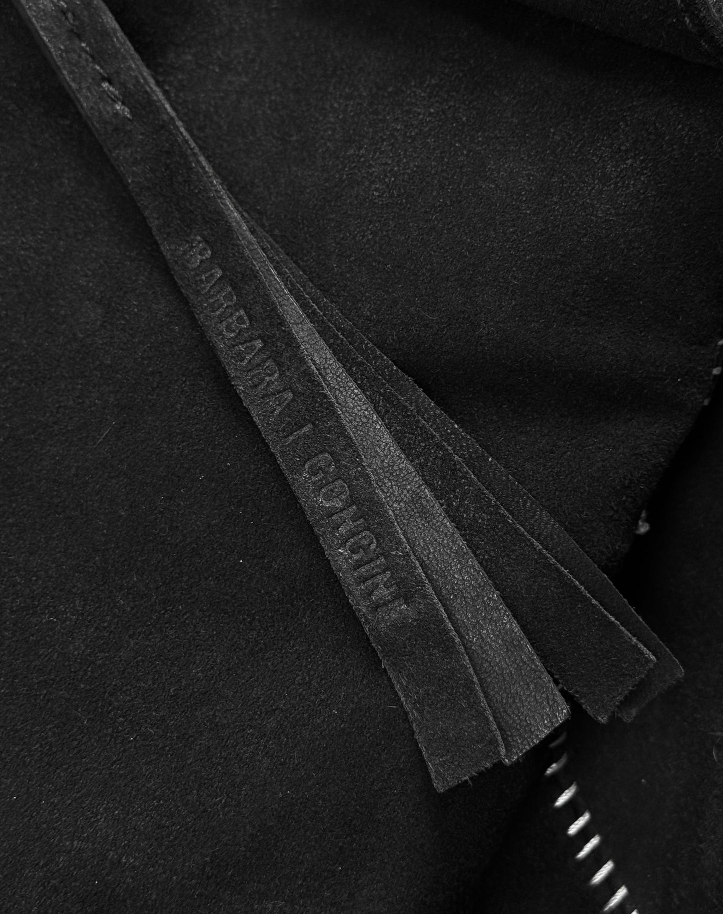 BARBARA I GONGINI SS17 Overlock Stitch Goatskin Suede Leather Jacket