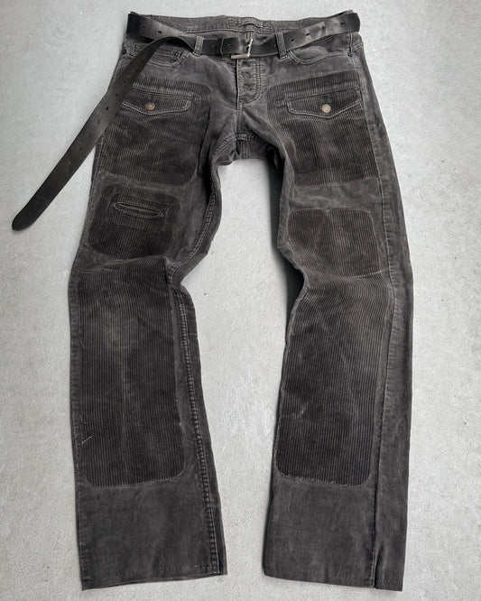 MiharaYasuhiro AW03 Reconstructed Corduroy Patchwork Bootcut Pants