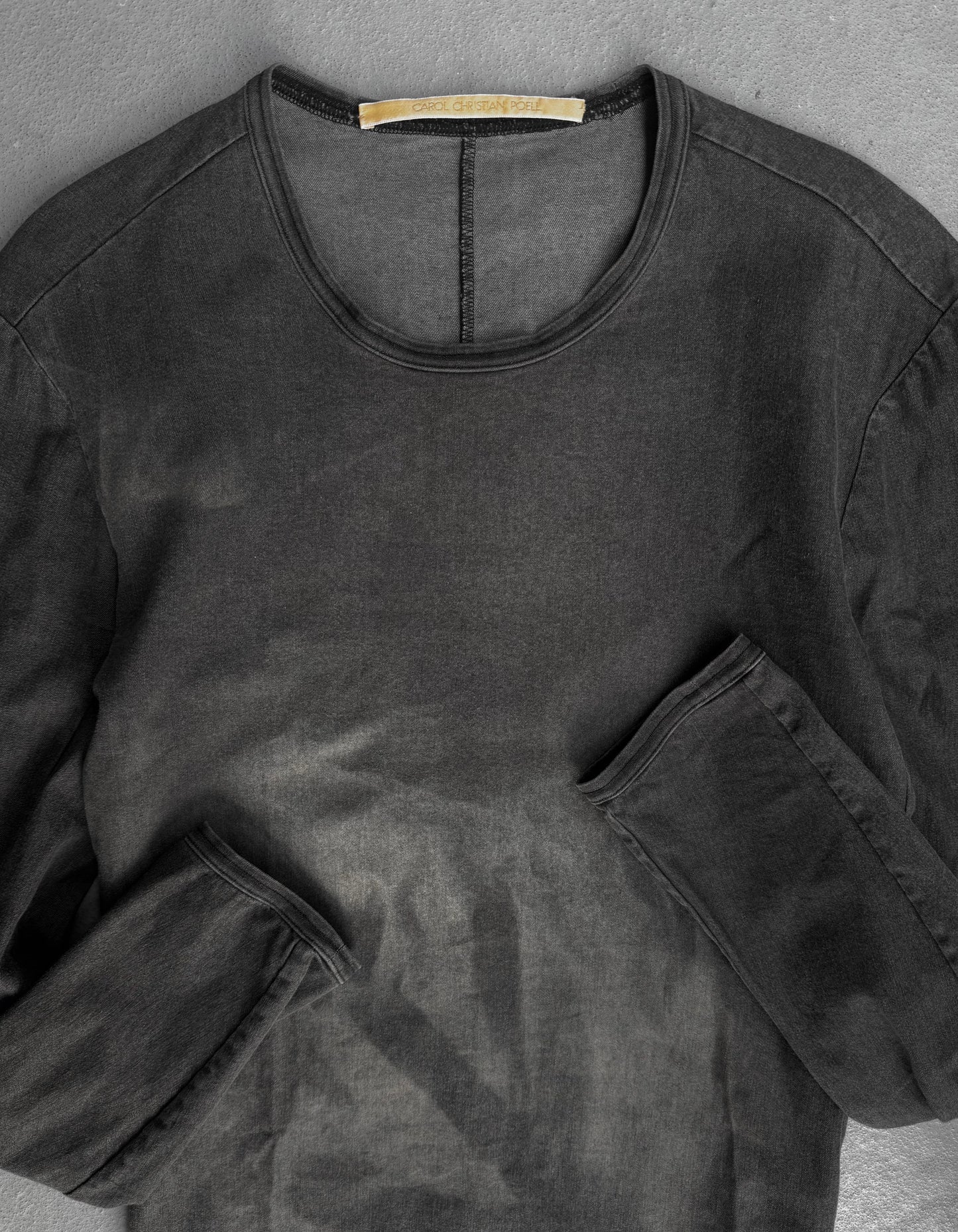 Carol Christian Poell SS01 'P01/0080' Acid Washed Crewneck Long-sleeves
